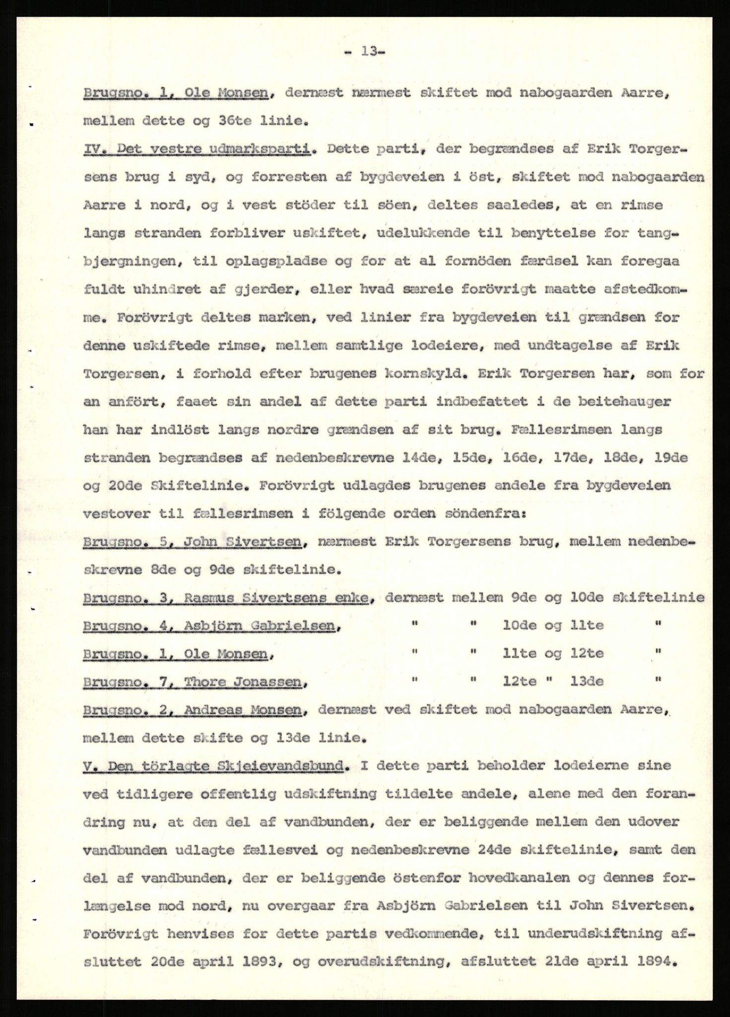 Statsarkivet i Stavanger, AV/SAST-A-101971/03/Y/Yj/L0094: Avskrifter sortert etter gårdsnavn: Vetrhus - Vik i Nerstrand, 1750-1930, p. 225