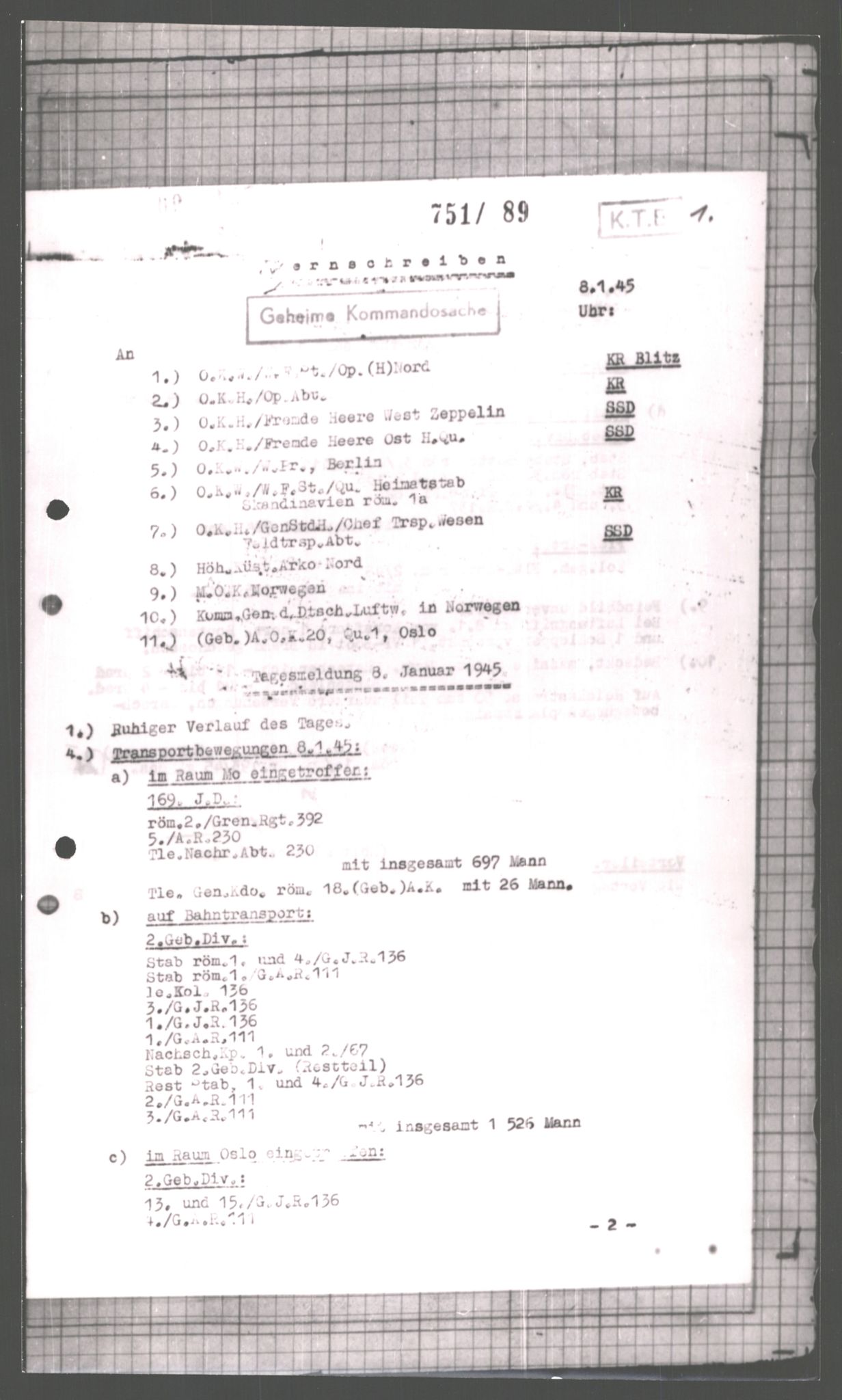 Forsvarets Overkommando. 2 kontor. Arkiv 11.4. Spredte tyske arkivsaker, AV/RA-RAFA-7031/D/Dar/Dara/L0001: Krigsdagbøker for 20. Gebirgs-Armee-Oberkommando (AOK 20), 1944-1945, p. 515