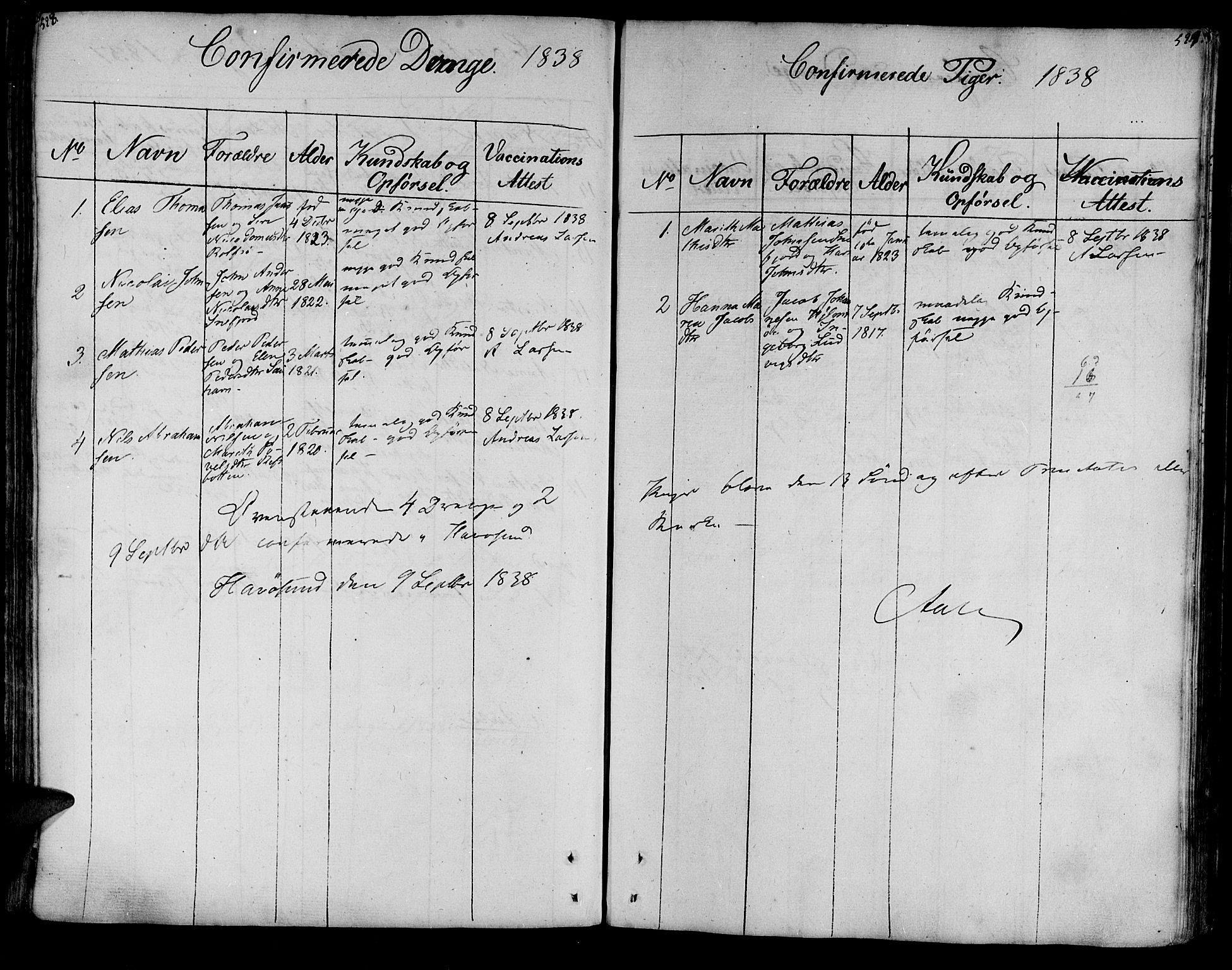 Måsøy sokneprestkontor, AV/SATØ-S-1348/H/Ha/L0001kirke: Parish register (official) no. 1, 1806-1851, p. 528-529