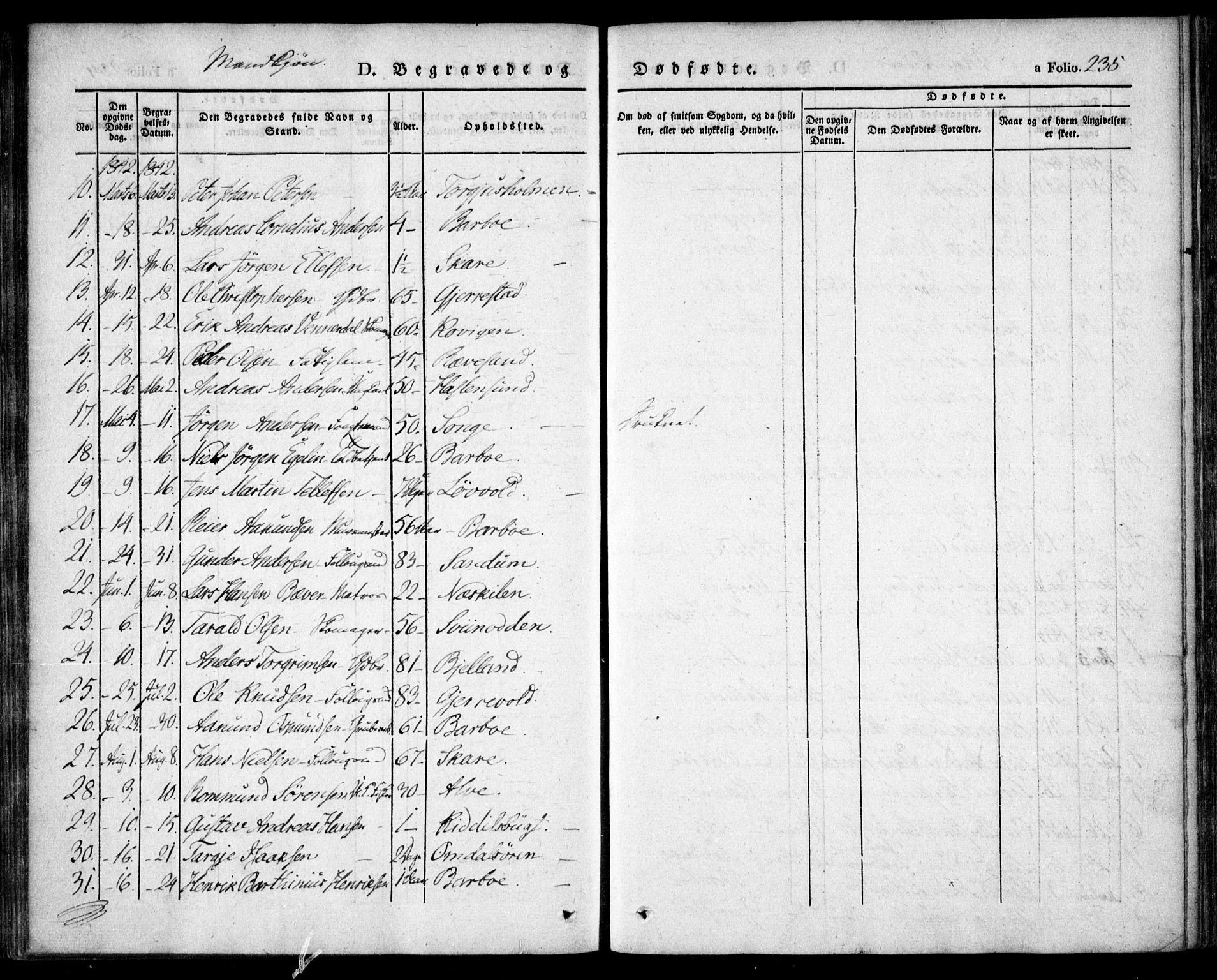 Tromøy sokneprestkontor, SAK/1111-0041/F/Fa/L0004: Parish register (official) no. A 4, 1837-1846, p. 235