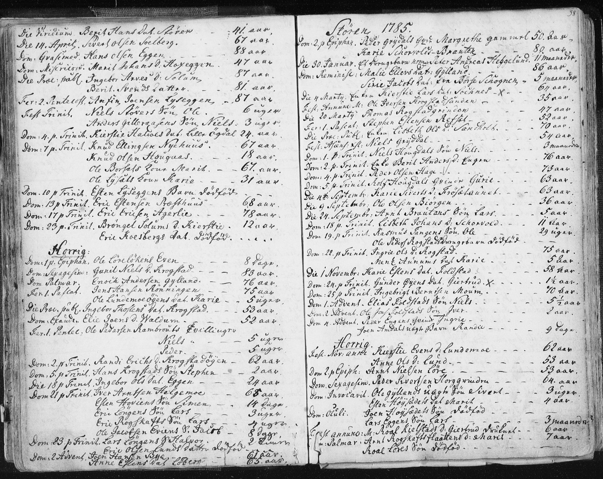 Ministerialprotokoller, klokkerbøker og fødselsregistre - Sør-Trøndelag, SAT/A-1456/687/L0991: Parish register (official) no. 687A02, 1747-1790, p. 58