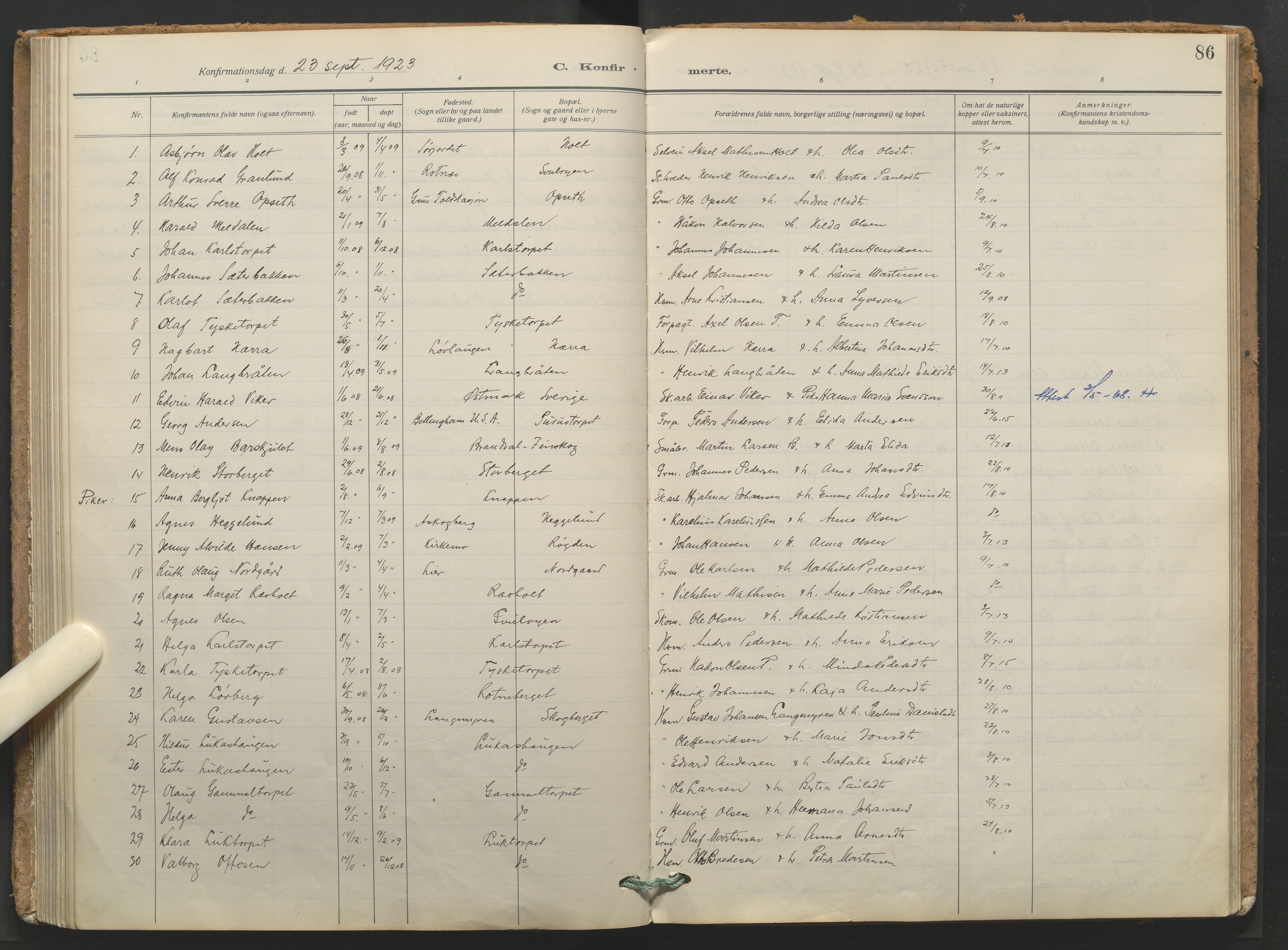 Grue prestekontor, AV/SAH-PREST-036/H/Ha/Haa/L0016: Parish register (official) no. 16, 1916-1947, p. 86