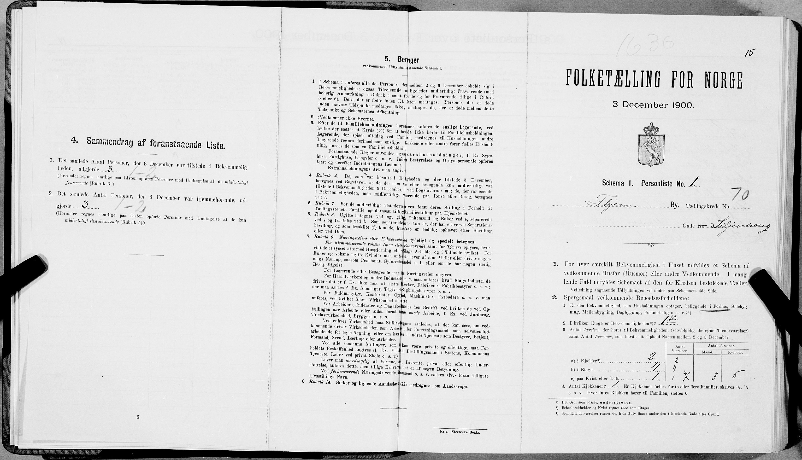 SAT, 1900 census for Trondheim, 1900, p. 13227