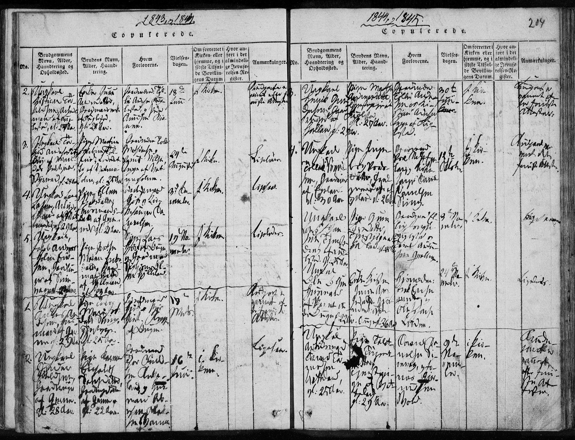 Eigersund sokneprestkontor, SAST/A-101807/S08/L0008: Parish register (official) no. A 8, 1816-1847, p. 204