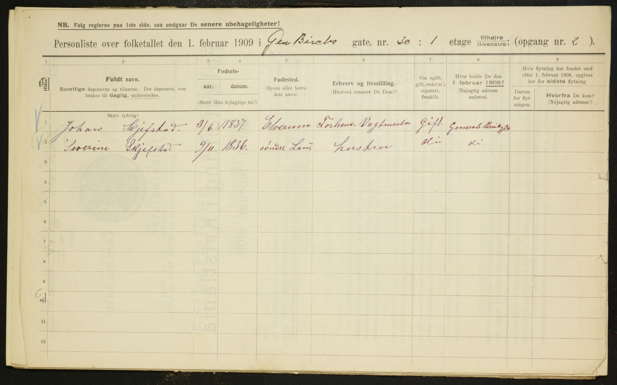 OBA, Municipal Census 1909 for Kristiania, 1909, p. 26401