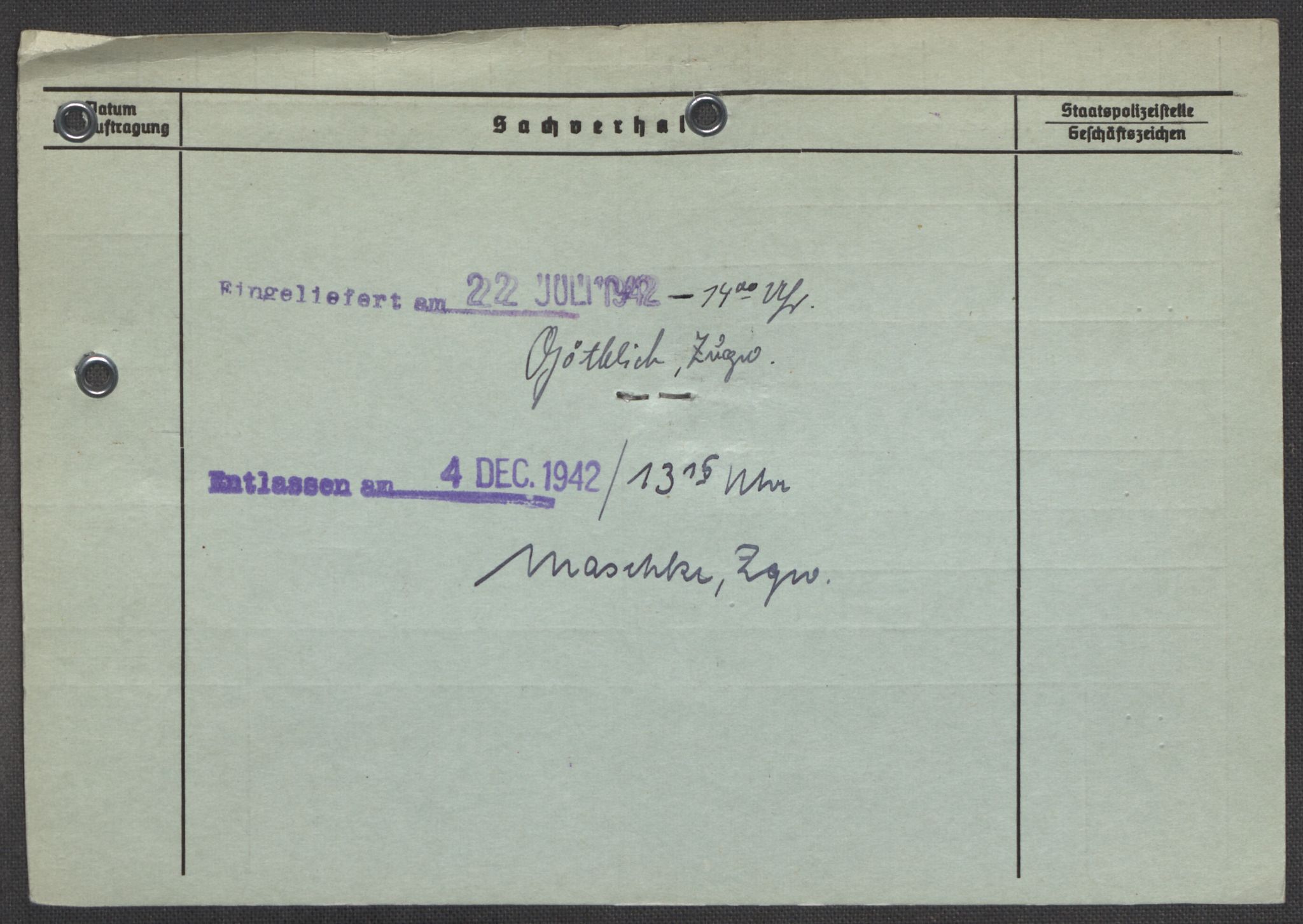 Befehlshaber der Sicherheitspolizei und des SD, AV/RA-RAFA-5969/E/Ea/Eaa/L0009: Register over norske fanger i Møllergata 19: Ru-Sy, 1940-1945, p. 1485