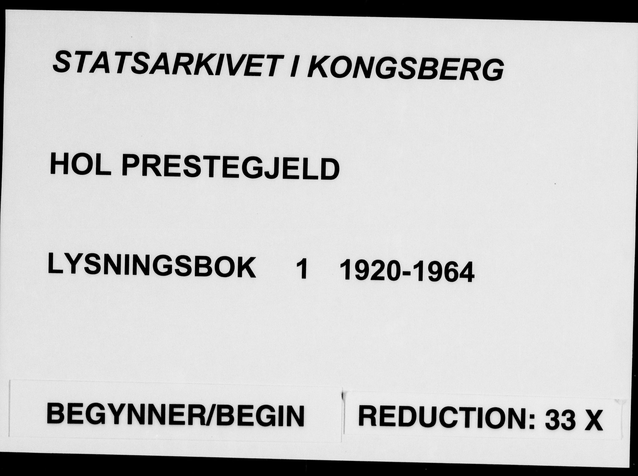 Hol kirkebøker, AV/SAKO-A-227/H/Ha/L0001: Banns register no. 1, 1920-1964