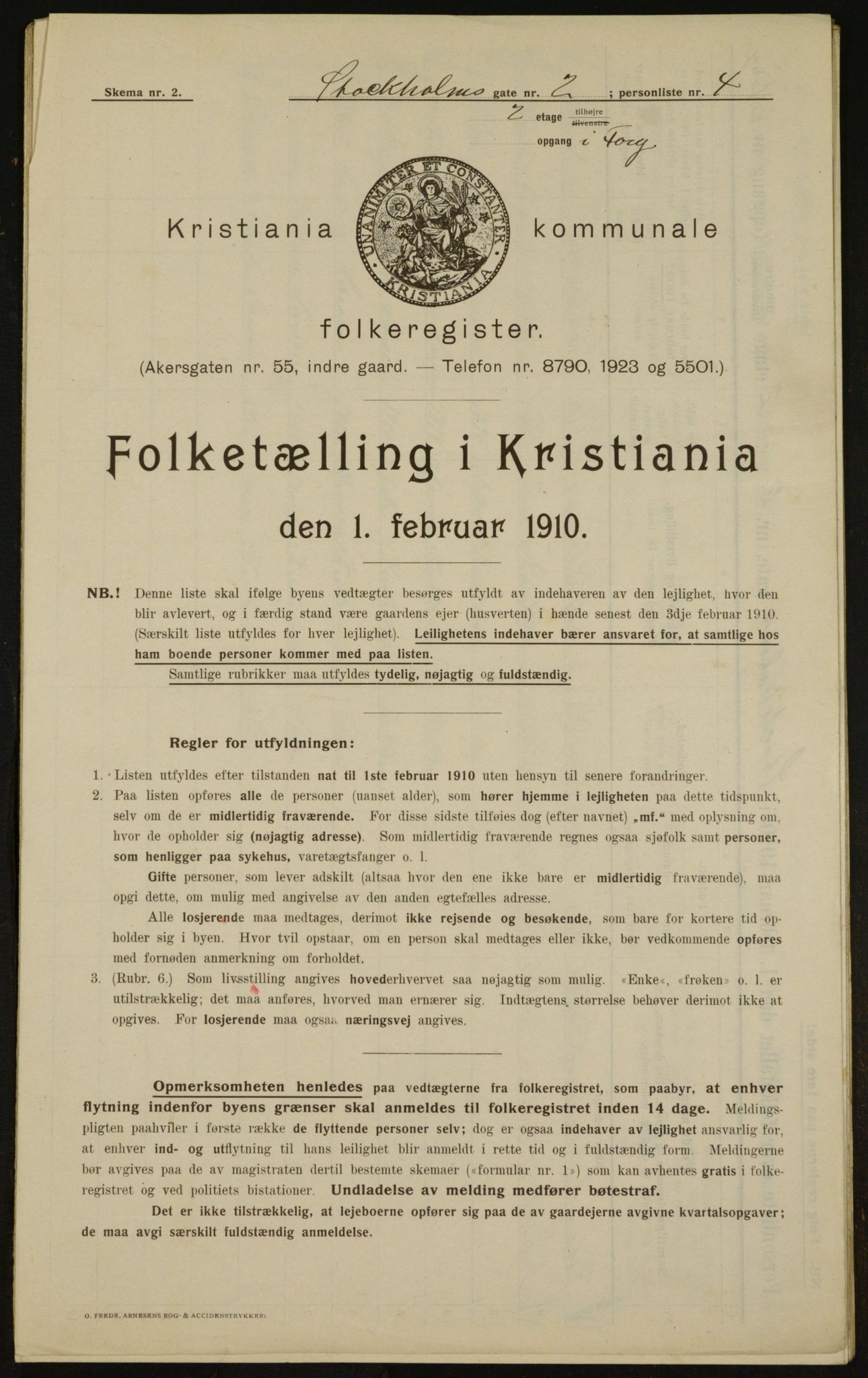 OBA, Municipal Census 1910 for Kristiania, 1910, p. 97243