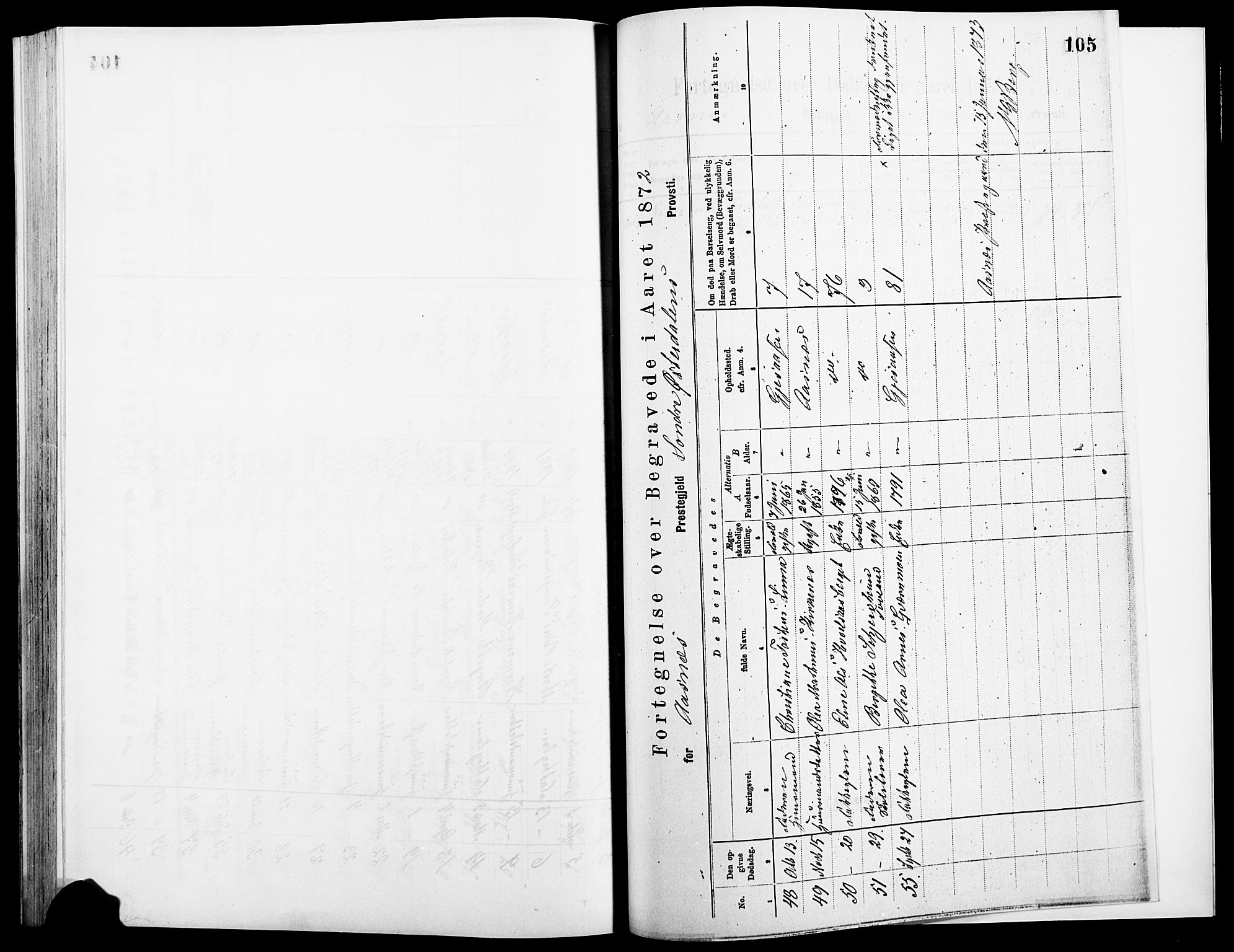 Åsnes prestekontor, AV/SAH-PREST-042/H/Ha/Haa/L0000A: Parish register (official), 1866-1872, p. 105