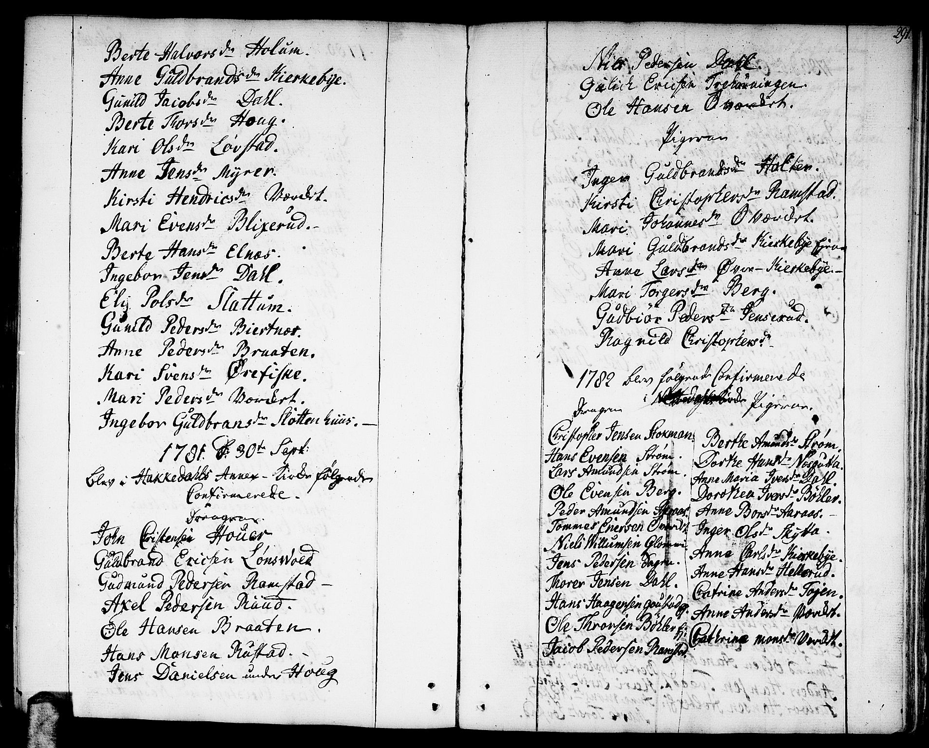 Nittedal prestekontor Kirkebøker, SAO/A-10365a/F/Fa/L0002: Parish register (official) no. I 2, 1779-1814, p. 291