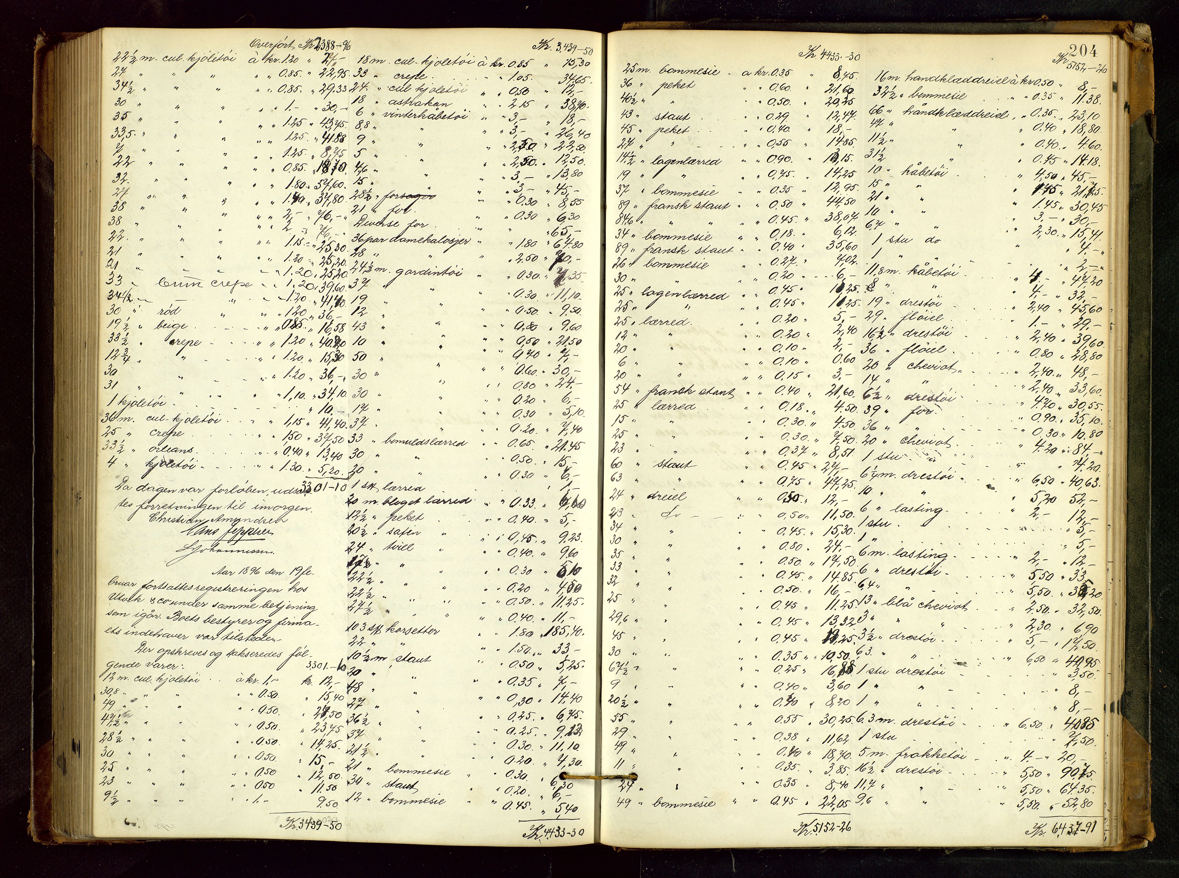 Haugesund tingrett, AV/SAST-A-101415/01/IV/IVB/L0002: Skifteregistreringsprotokoll, med register, 1879-1898, p. 203b-204a