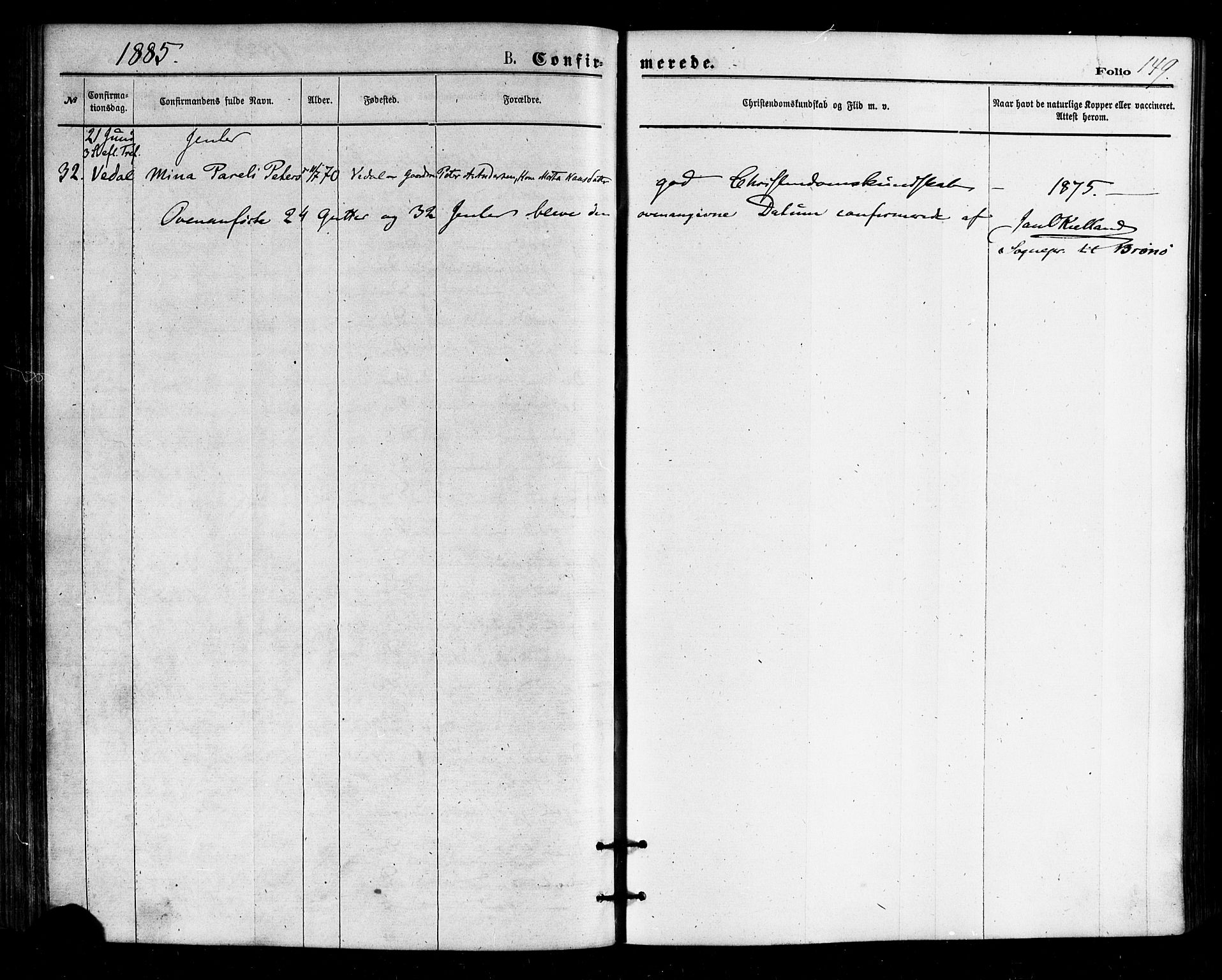 Ministerialprotokoller, klokkerbøker og fødselsregistre - Nordland, AV/SAT-A-1459/813/L0199: Parish register (official) no. 813A09, 1875-1885, p. 149