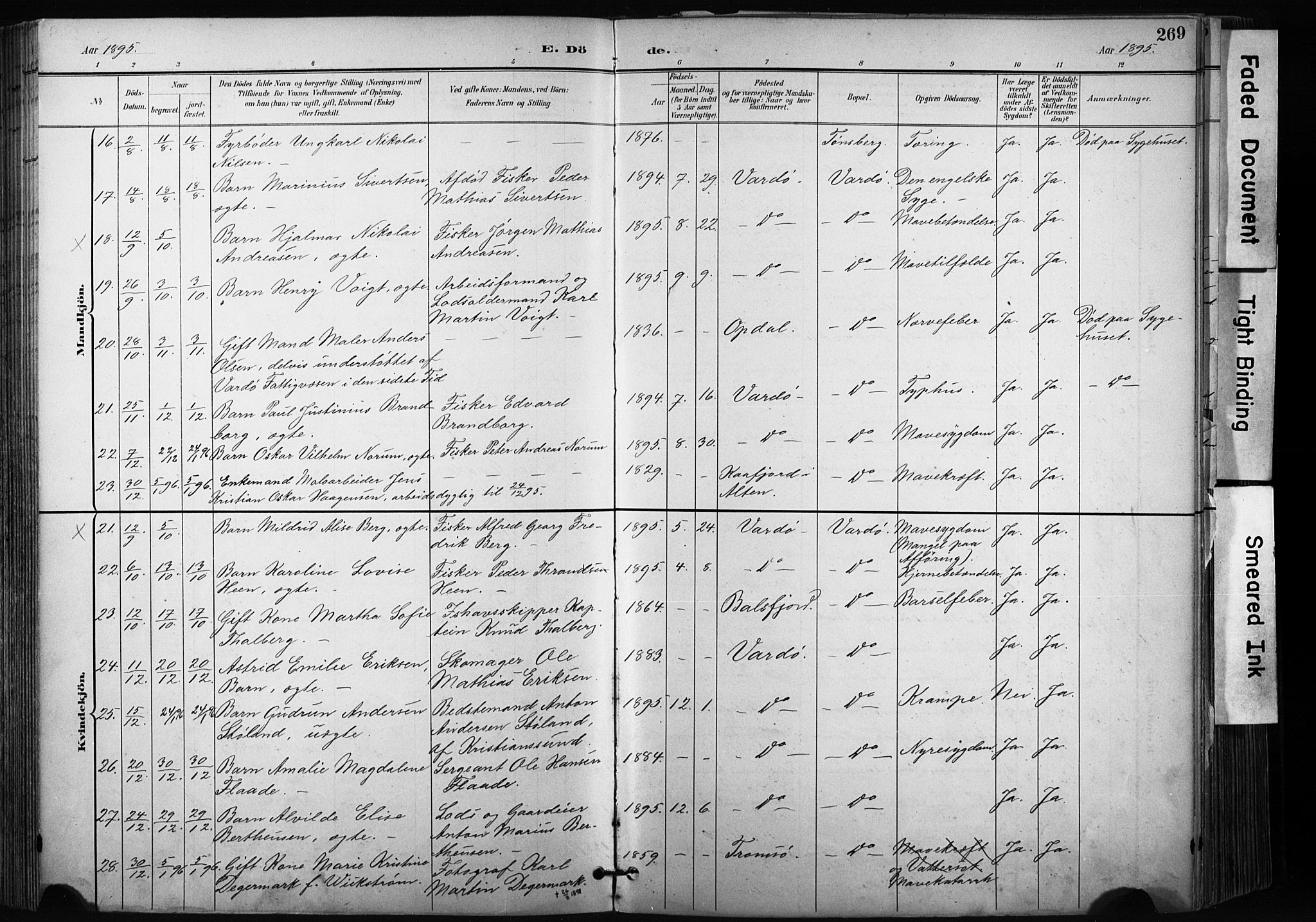 Vardø sokneprestkontor, SATØ/S-1332/H/Ha/L0010kirke: Parish register (official) no. 10, 1895-1907, p. 269
