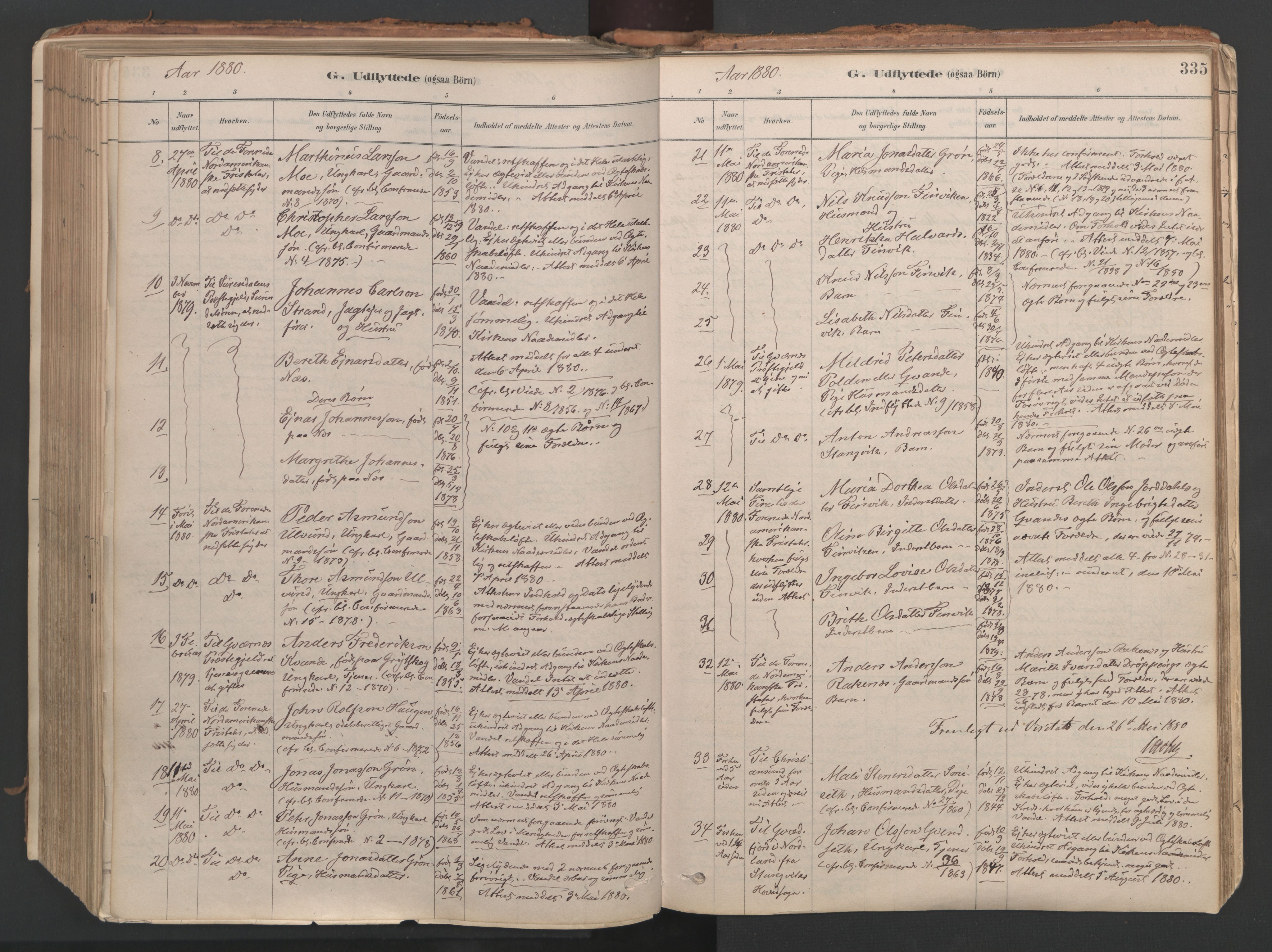 Ministerialprotokoller, klokkerbøker og fødselsregistre - Møre og Romsdal, AV/SAT-A-1454/592/L1029: Parish register (official) no. 592A07, 1879-1902, p. 335