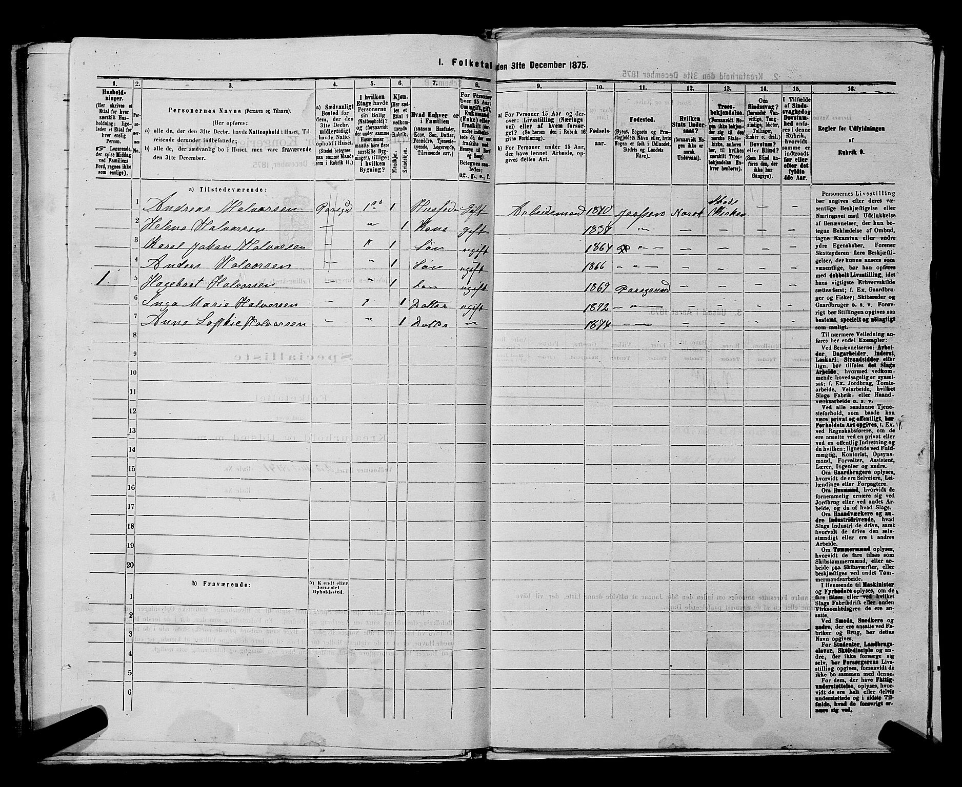 SAKO, 1875 census for 0805P Porsgrunn, 1875, p. 473