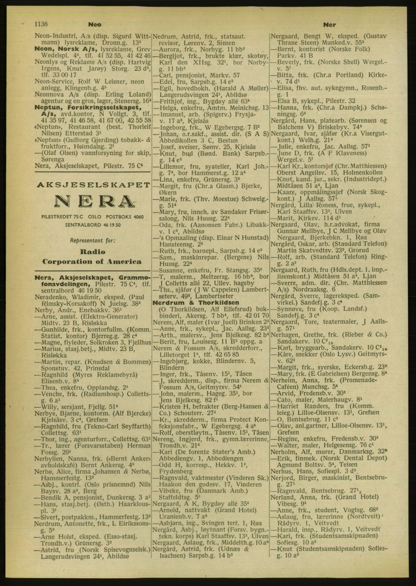 Kristiania/Oslo adressebok, PUBL/-, 1956-1957, p. 1138