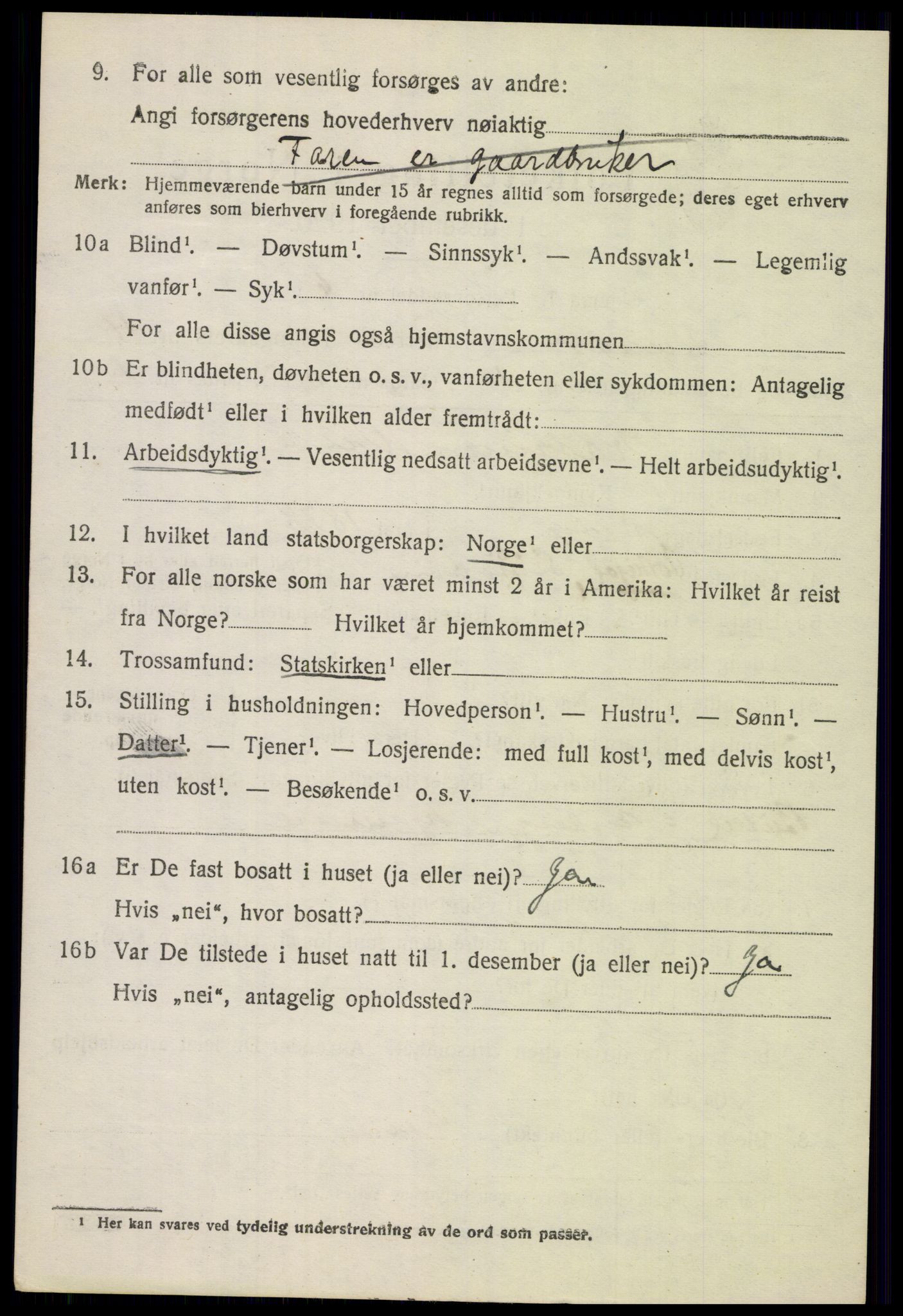 SAH, 1920 census for Lunner, 1920, p. 5374