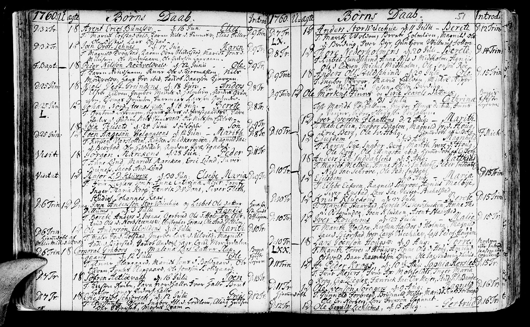 Ministerialprotokoller, klokkerbøker og fødselsregistre - Nord-Trøndelag, SAT/A-1458/723/L0231: Parish register (official) no. 723A02, 1748-1780, p. 51