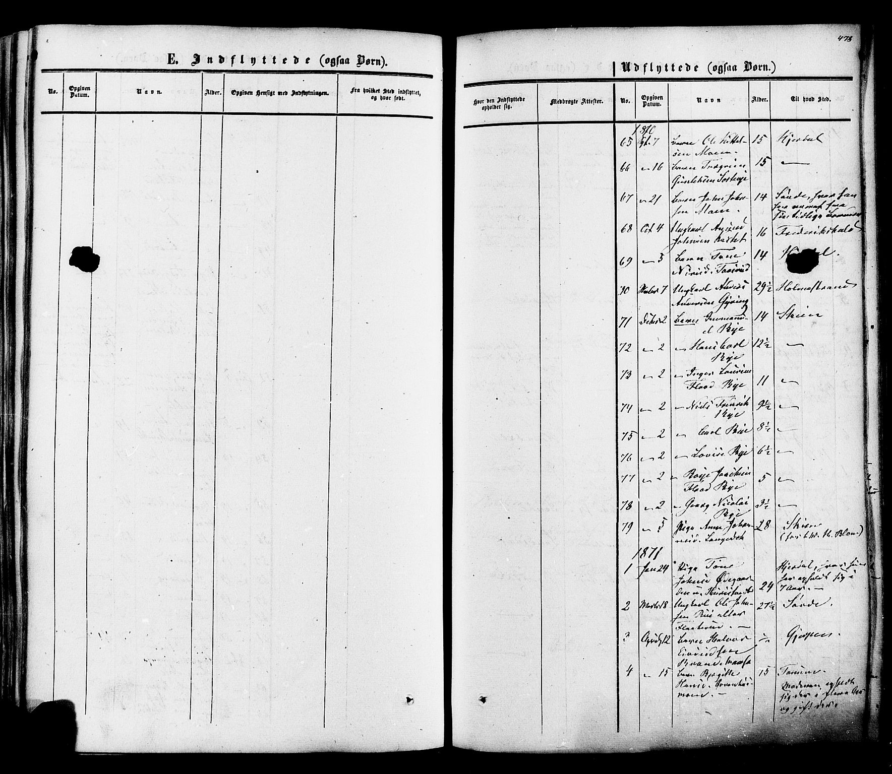Heddal kirkebøker, SAKO/A-268/F/Fa/L0007: Parish register (official) no. I 7, 1855-1877, p. 478