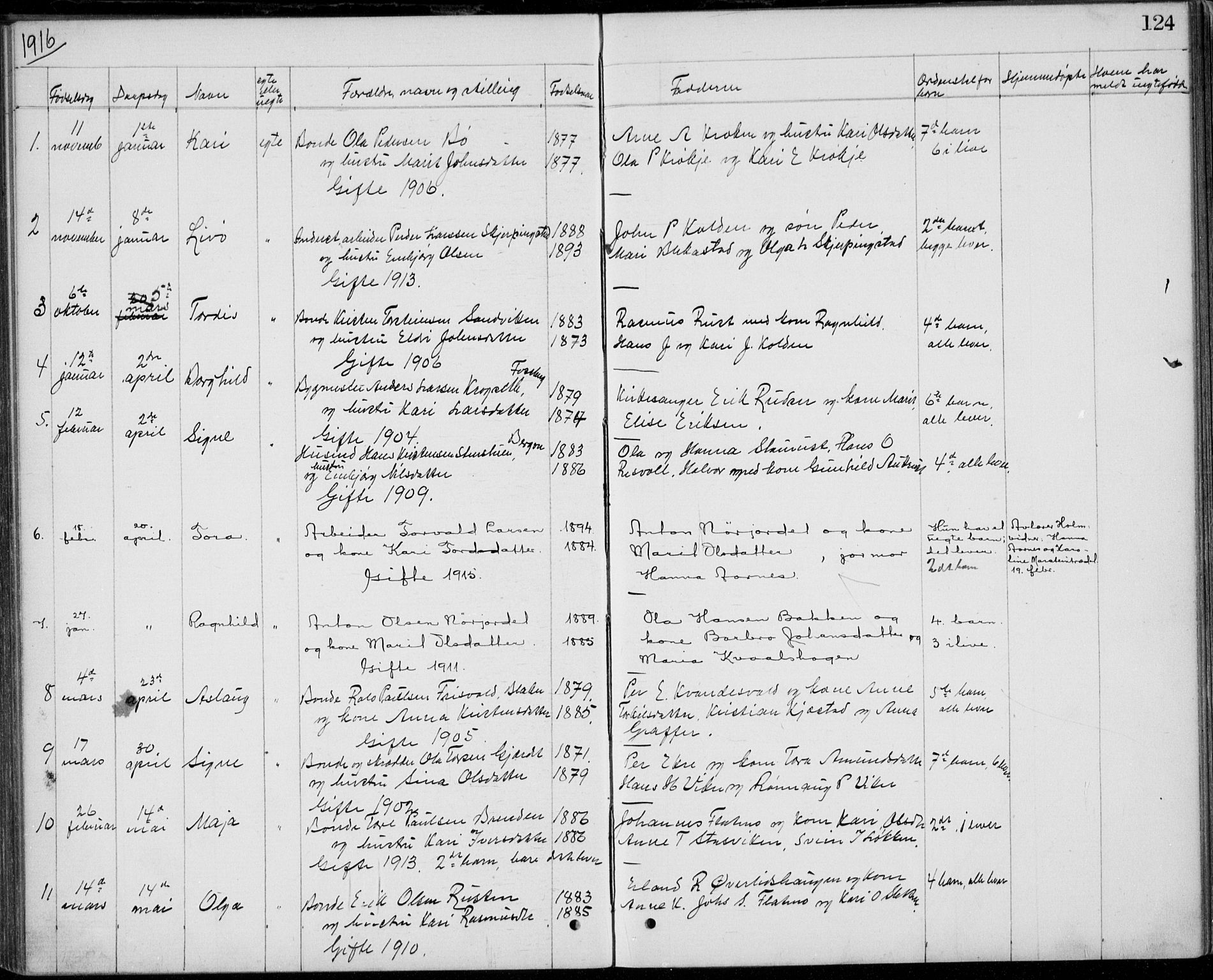 Lom prestekontor, AV/SAH-PREST-070/L/L0013: Parish register (copy) no. 13, 1874-1938, p. 124