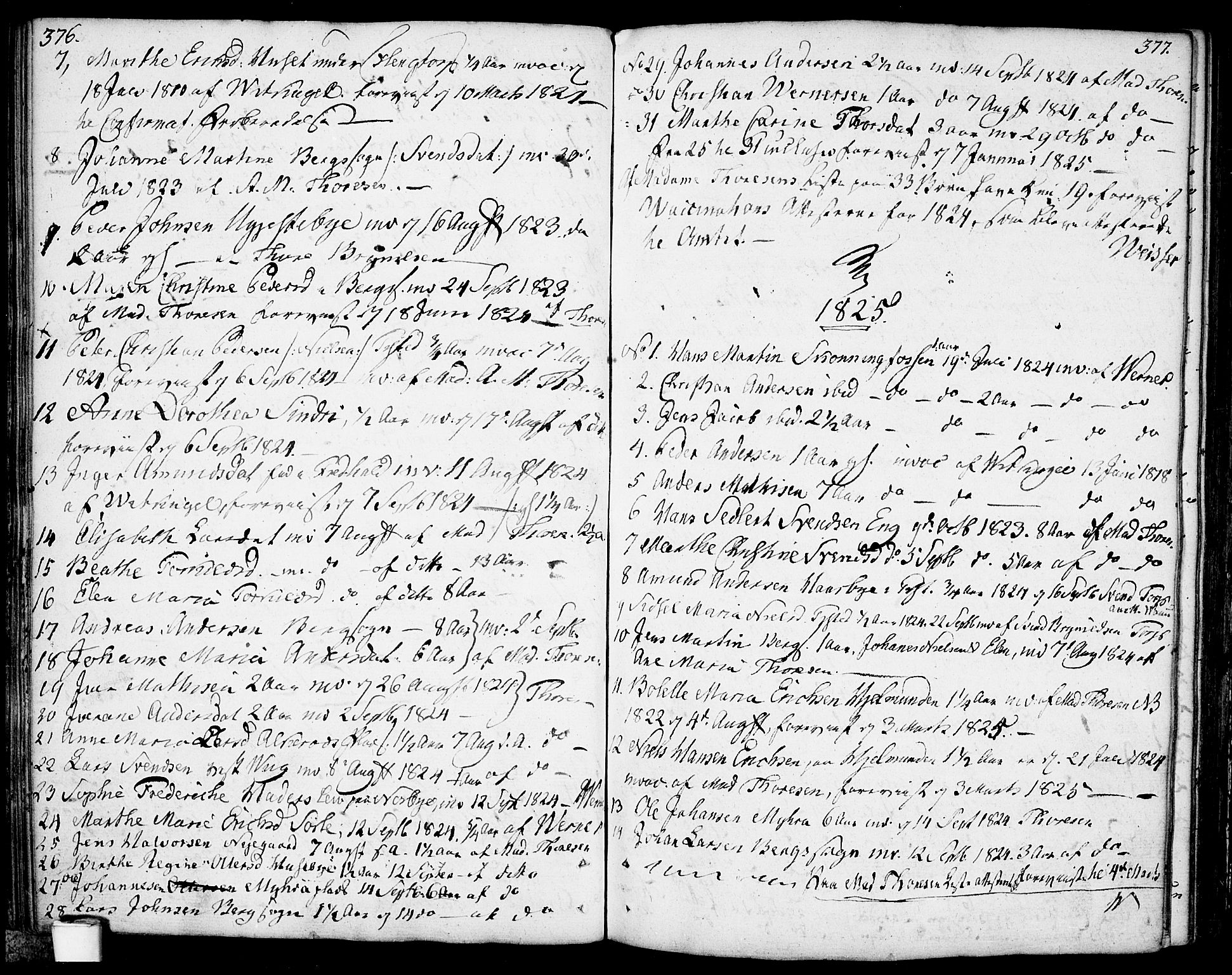 Berg prestekontor Kirkebøker, AV/SAO-A-10902/F/Fa/L0001: Parish register (official) no. I 1, 1770-1814, p. 376-377