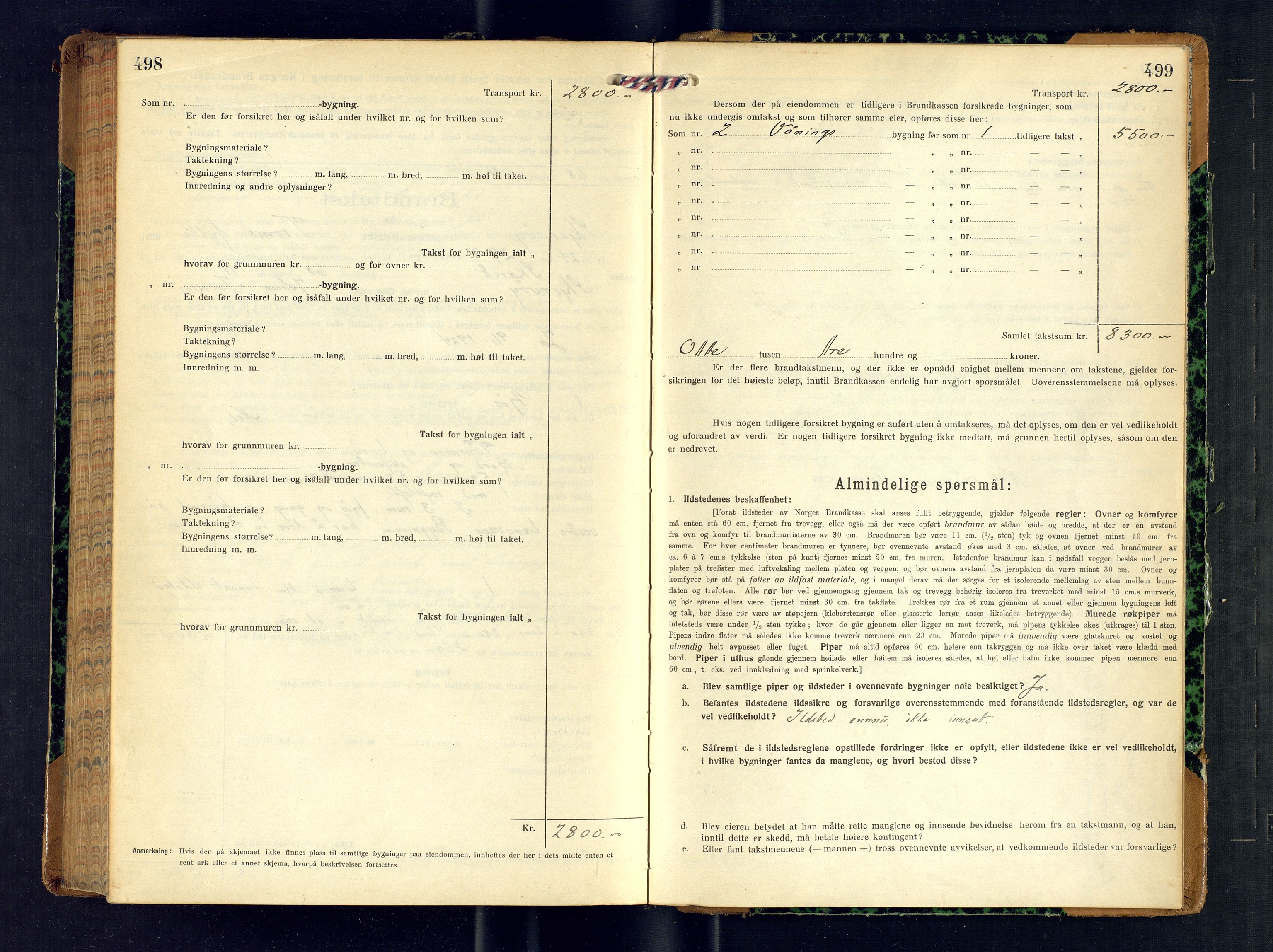 Skjervøy lensmannskontor, AV/SATØ-SATØ-63/F/Fu/Fub/L0257: Branntakstprotokoll (S), 1923-1924, p. 498-499