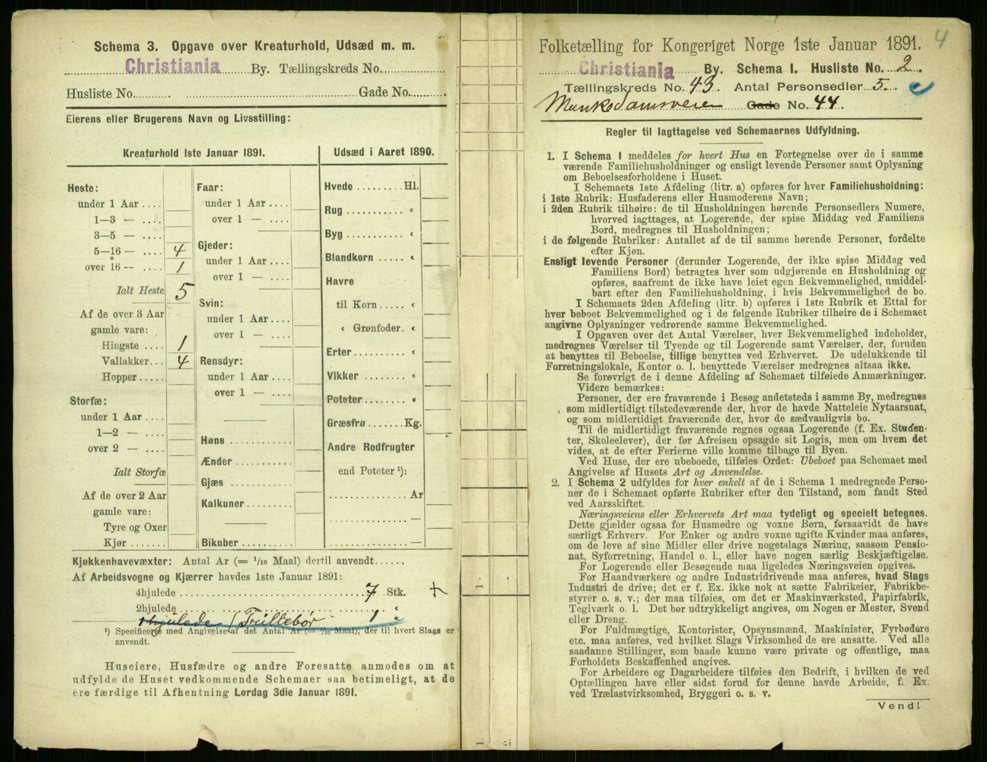 RA, 1891 census for 0301 Kristiania, 1891, p. 25514