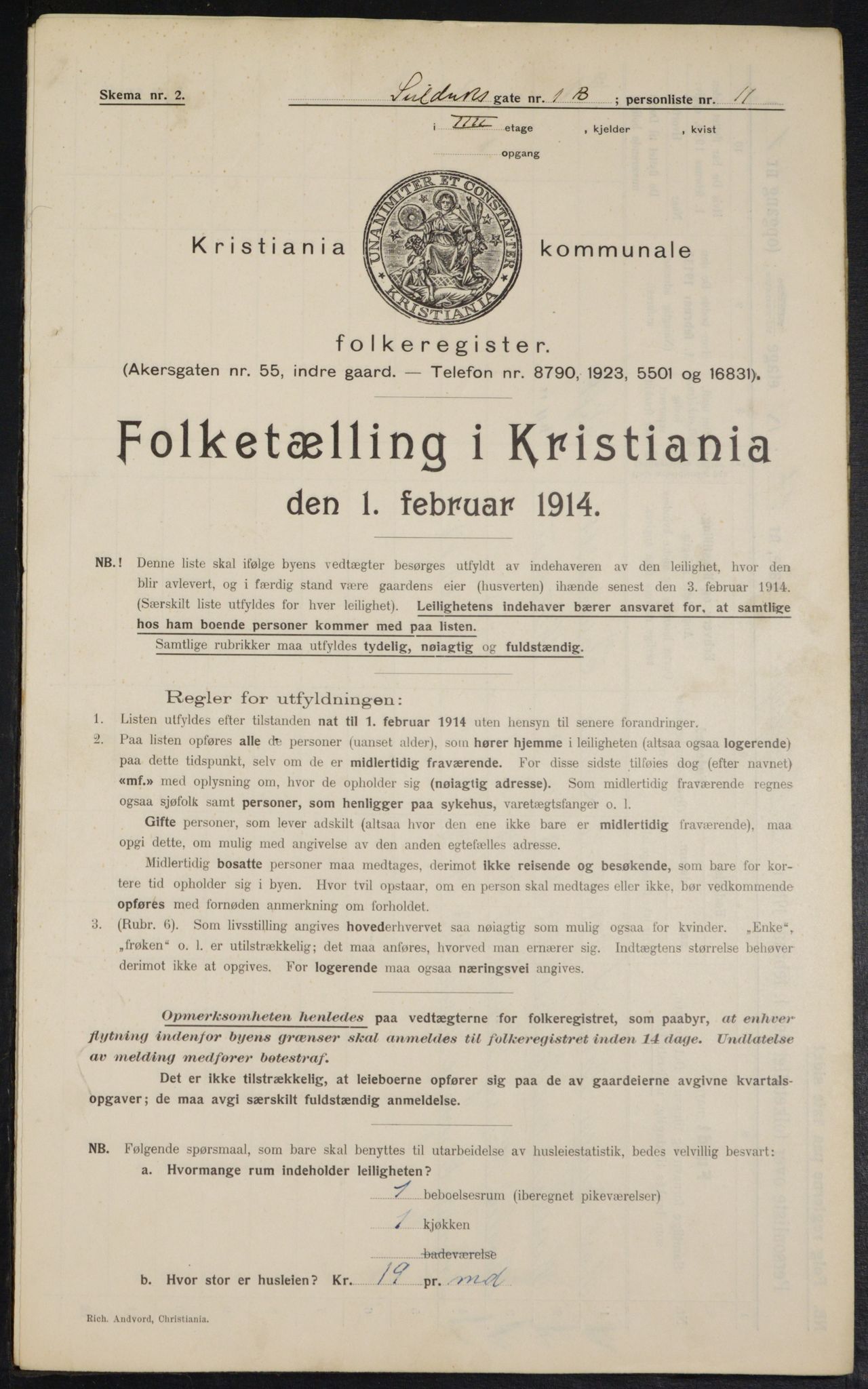 OBA, Municipal Census 1914 for Kristiania, 1914, p. 93649