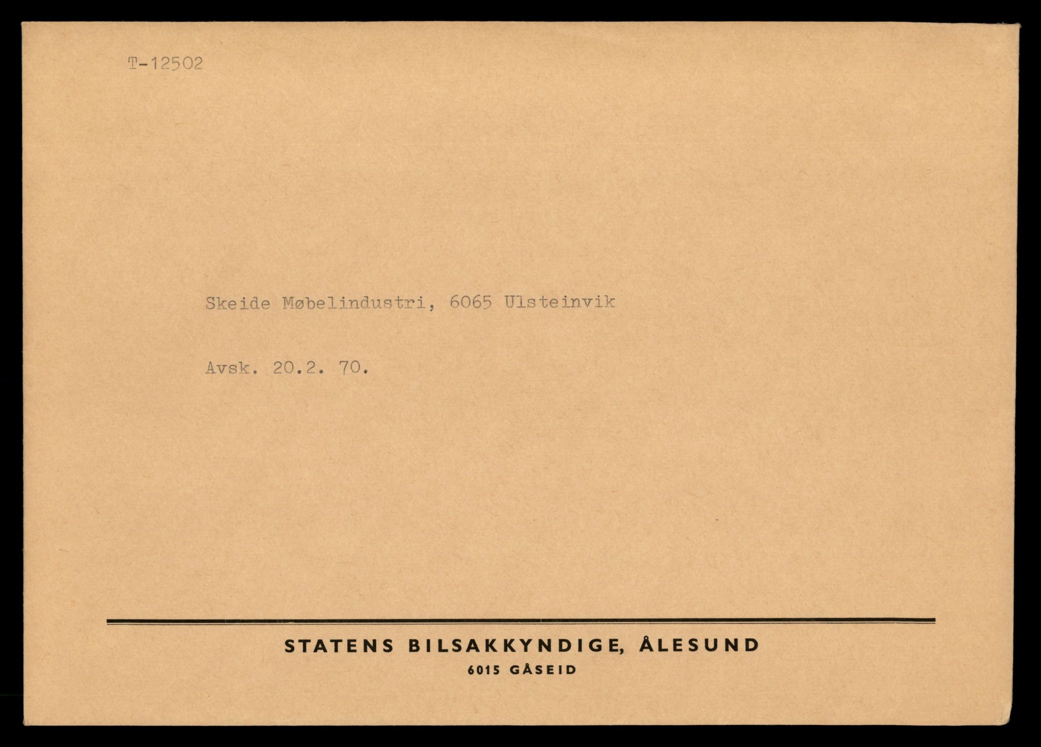 Møre og Romsdal vegkontor - Ålesund trafikkstasjon, AV/SAT-A-4099/F/Fe/L0034: Registreringskort for kjøretøy T 12500 - T 12652, 1927-1998, p. 57