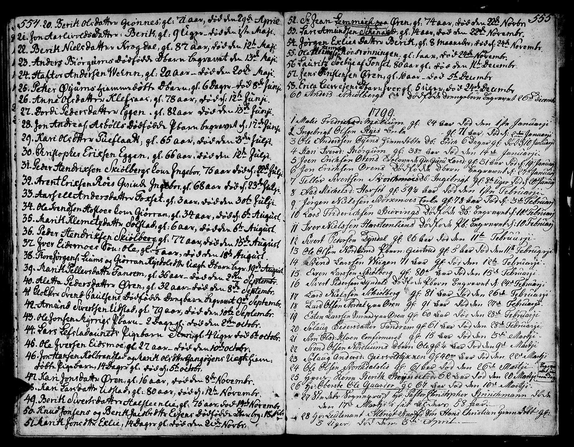 Ministerialprotokoller, klokkerbøker og fødselsregistre - Sør-Trøndelag, AV/SAT-A-1456/668/L0802: Parish register (official) no. 668A02, 1776-1799, p. 554-555