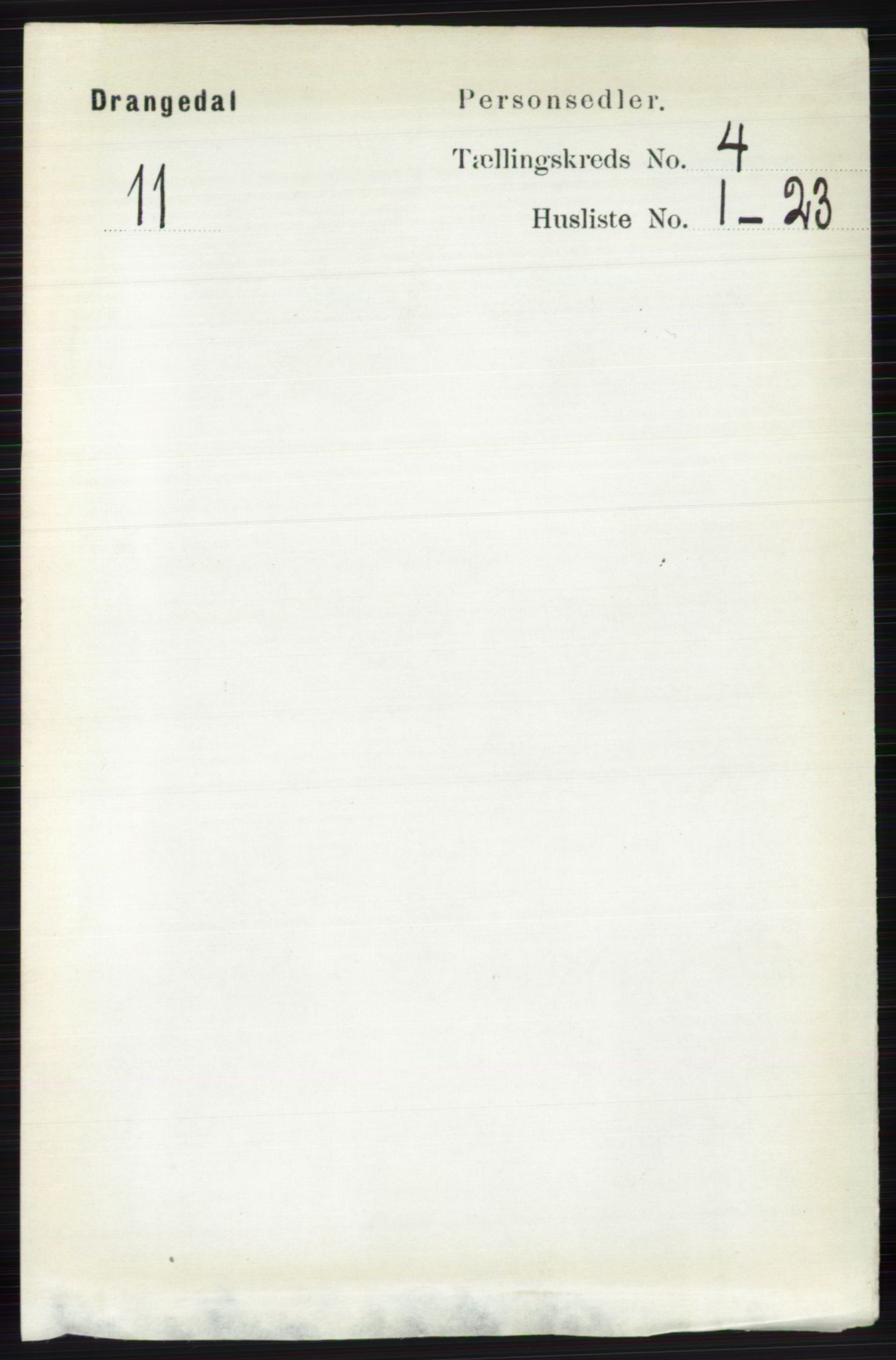 RA, 1891 census for 0817 Drangedal, 1891, p. 1294