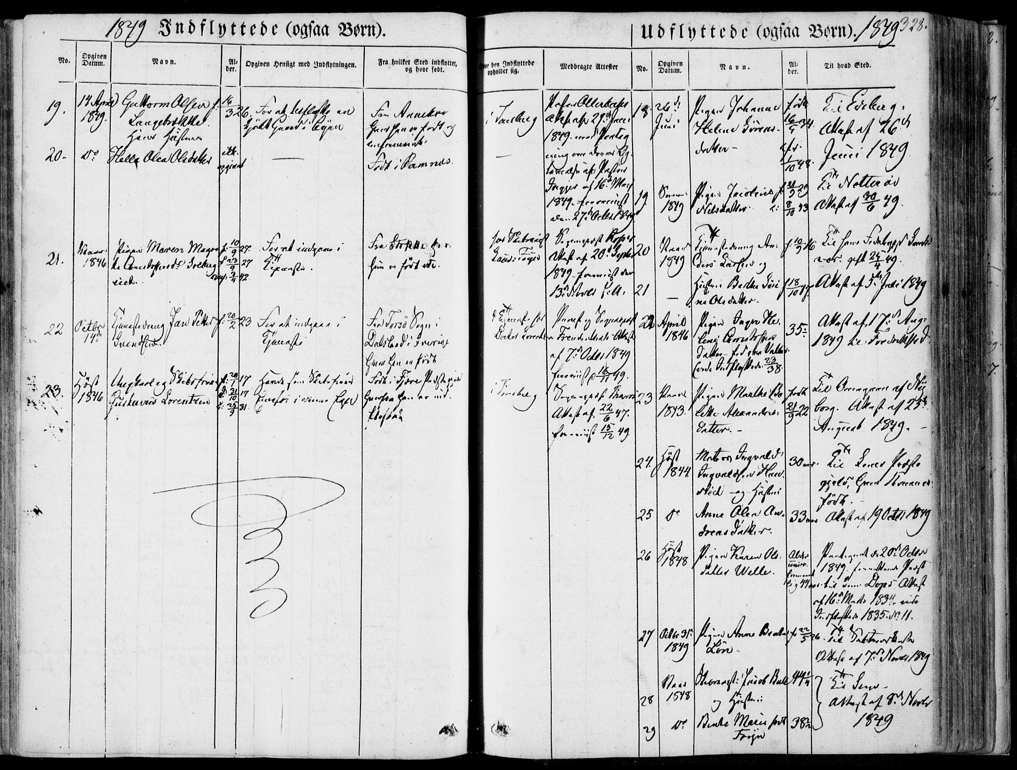 Tønsberg kirkebøker, AV/SAKO-A-330/F/Fa/L0007: Parish register (official) no. I 7, 1845-1854, p. 328