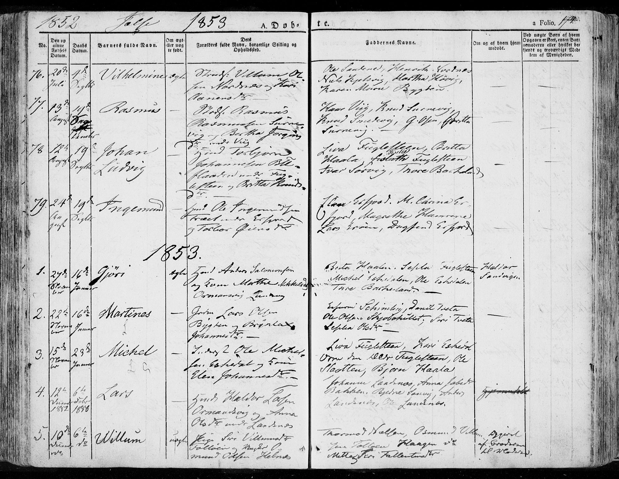 Jelsa sokneprestkontor, SAST/A-101842/01/IV: Parish register (official) no. A 6.1, 1828-1853, p. 174