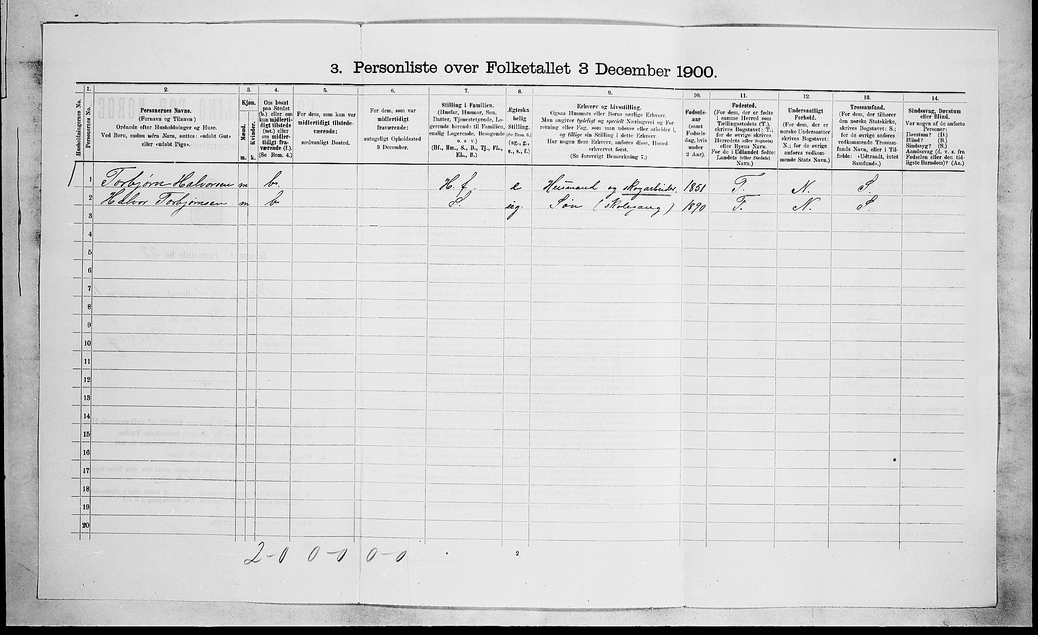 SAKO, 1900 census for Drangedal, 1900, p. 913