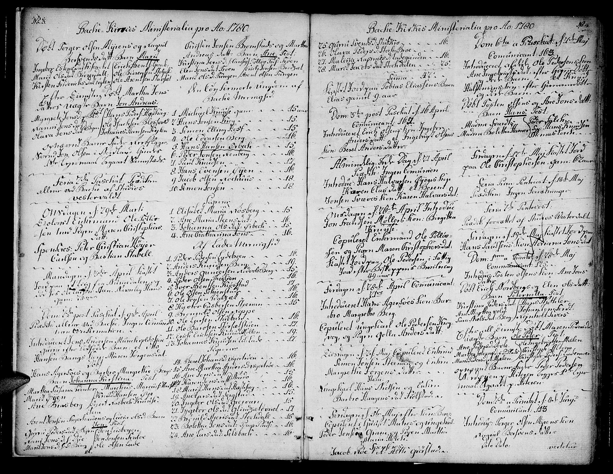 Ministerialprotokoller, klokkerbøker og fødselsregistre - Sør-Trøndelag, SAT/A-1456/604/L0180: Parish register (official) no. 604A01, 1780-1797, p. 3-4