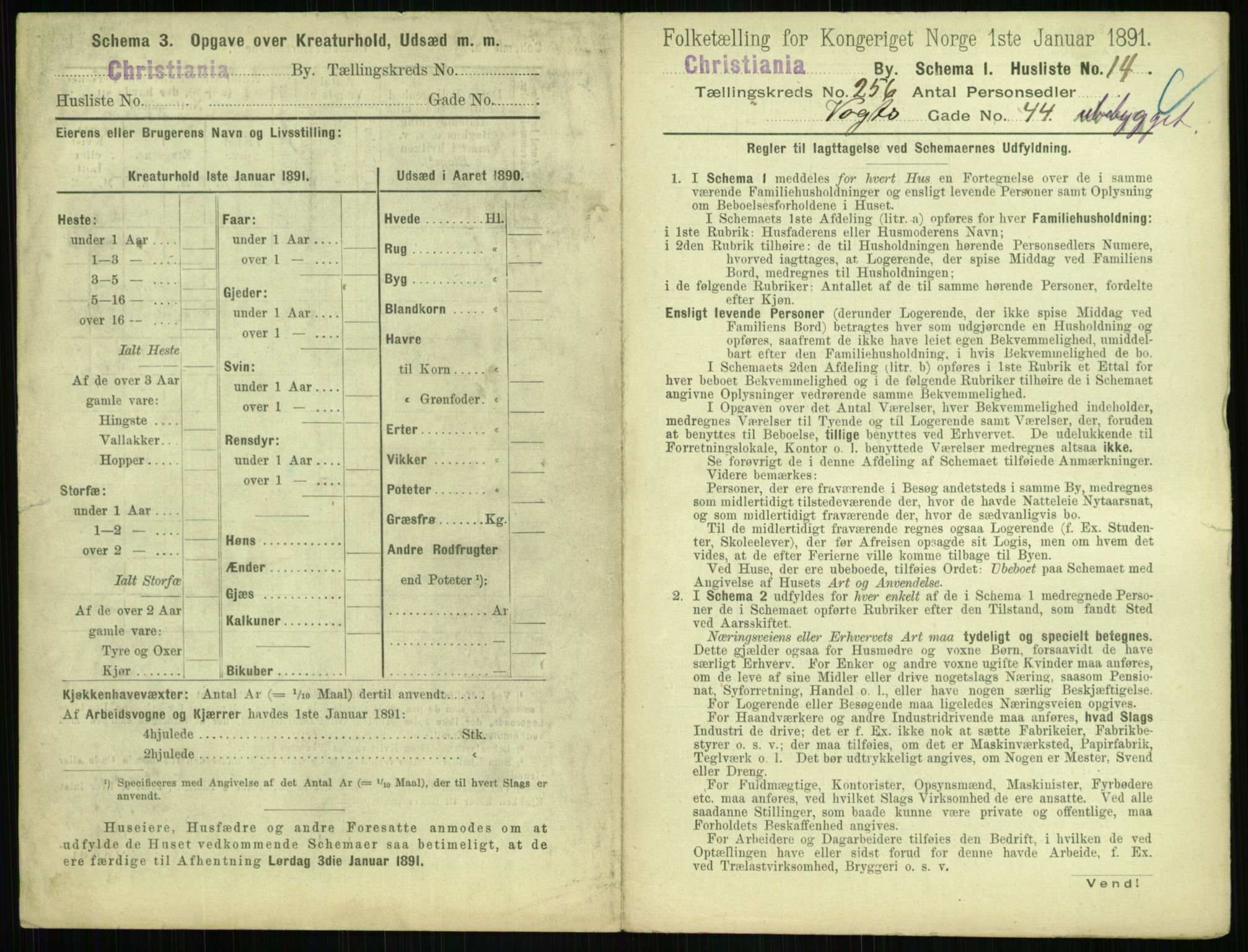 RA, 1891 census for 0301 Kristiania, 1891, p. 155626