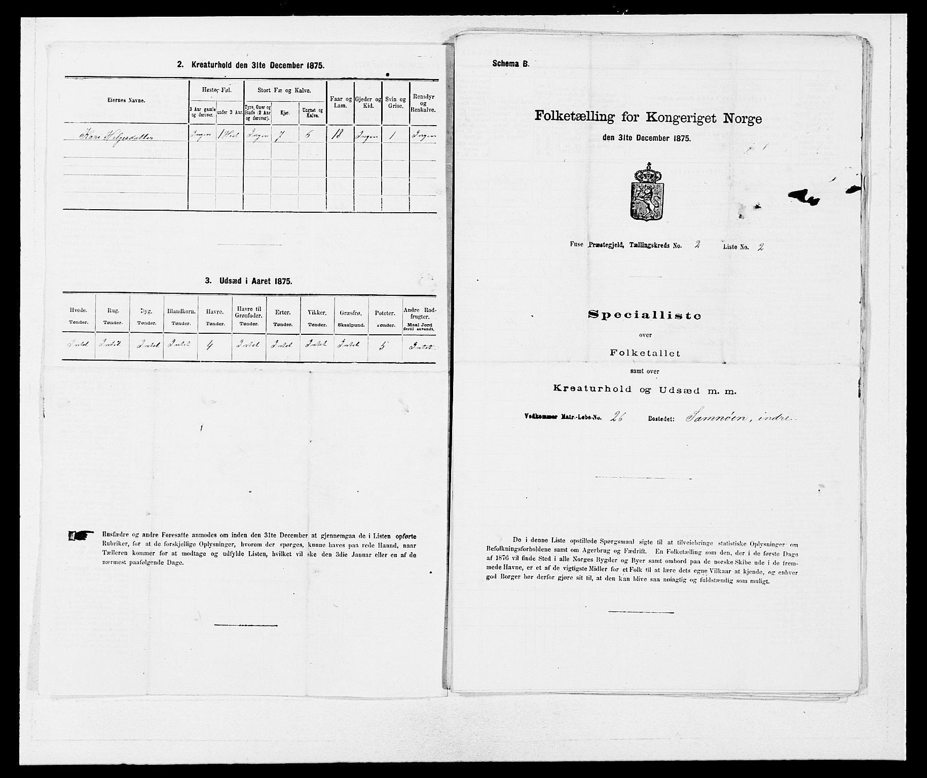 SAB, 1875 census for 1241P Fusa, 1875, p. 137