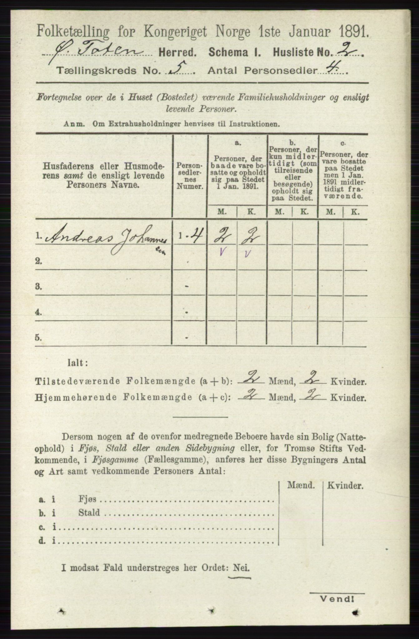 RA, 1891 census for 0528 Østre Toten, 1891, p. 3089