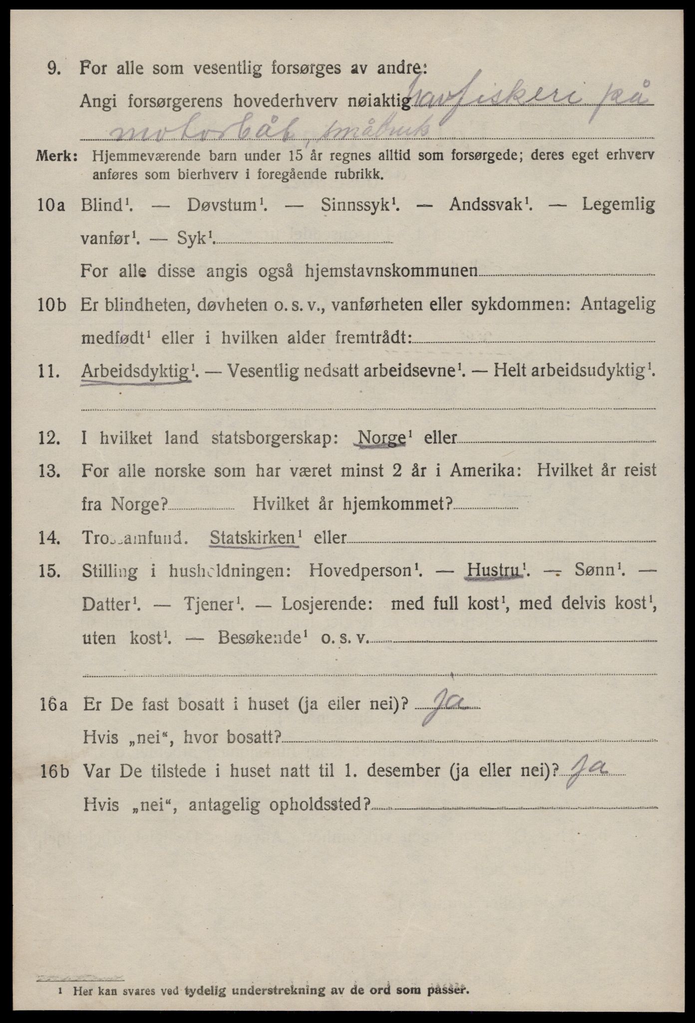 SAT, 1920 census for Aukra, 1920, p. 2694