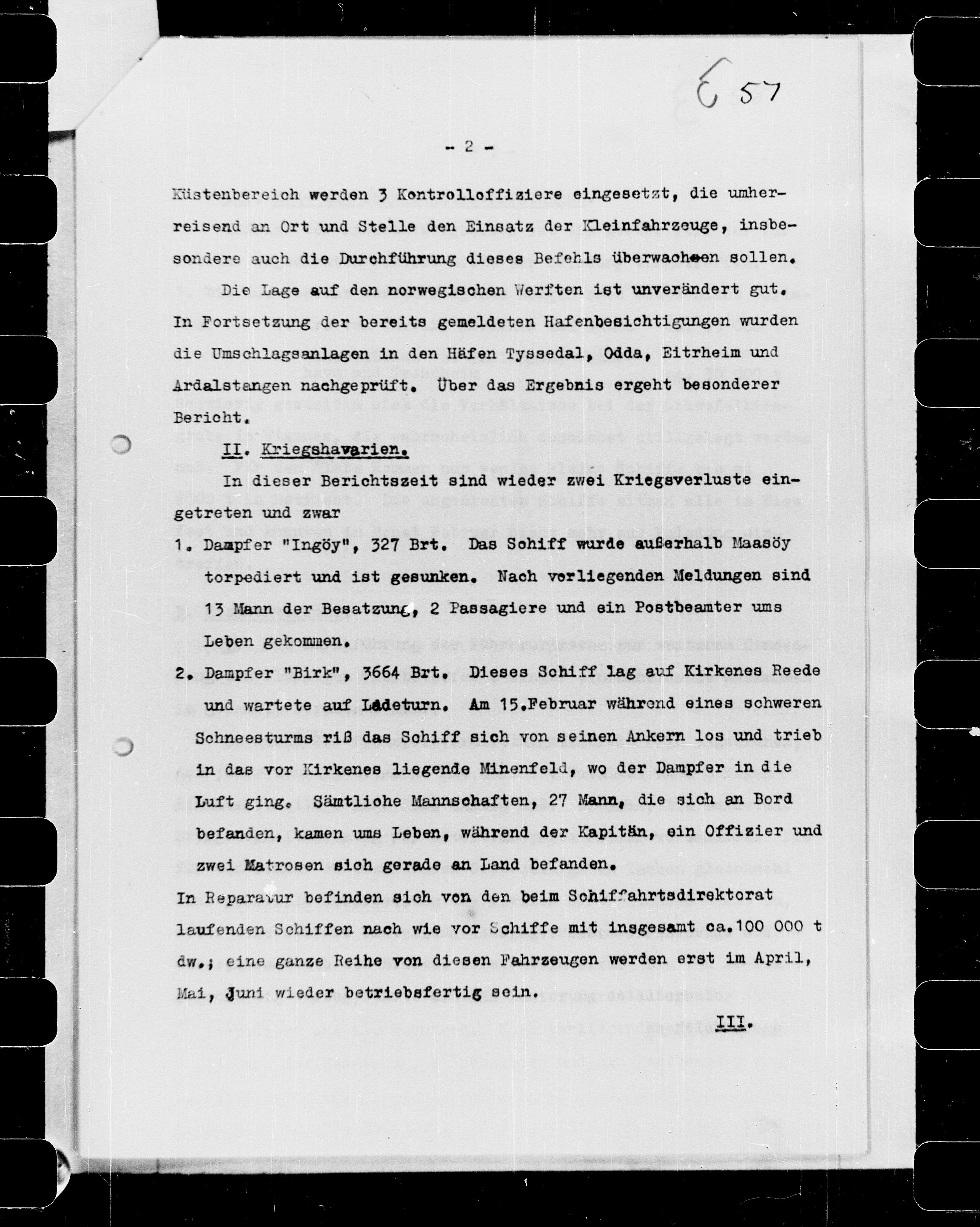 Documents Section, AV/RA-RAFA-2200/V/L0072: Film med FO IIs bestillingsnummer., 1940-1945, p. 7