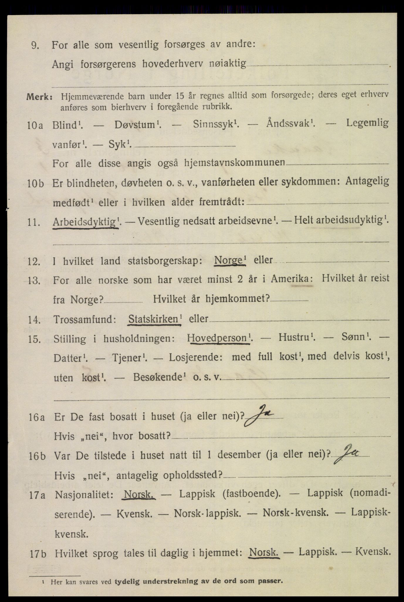 SAT, 1920 census for Lånke, 1920, p. 1769