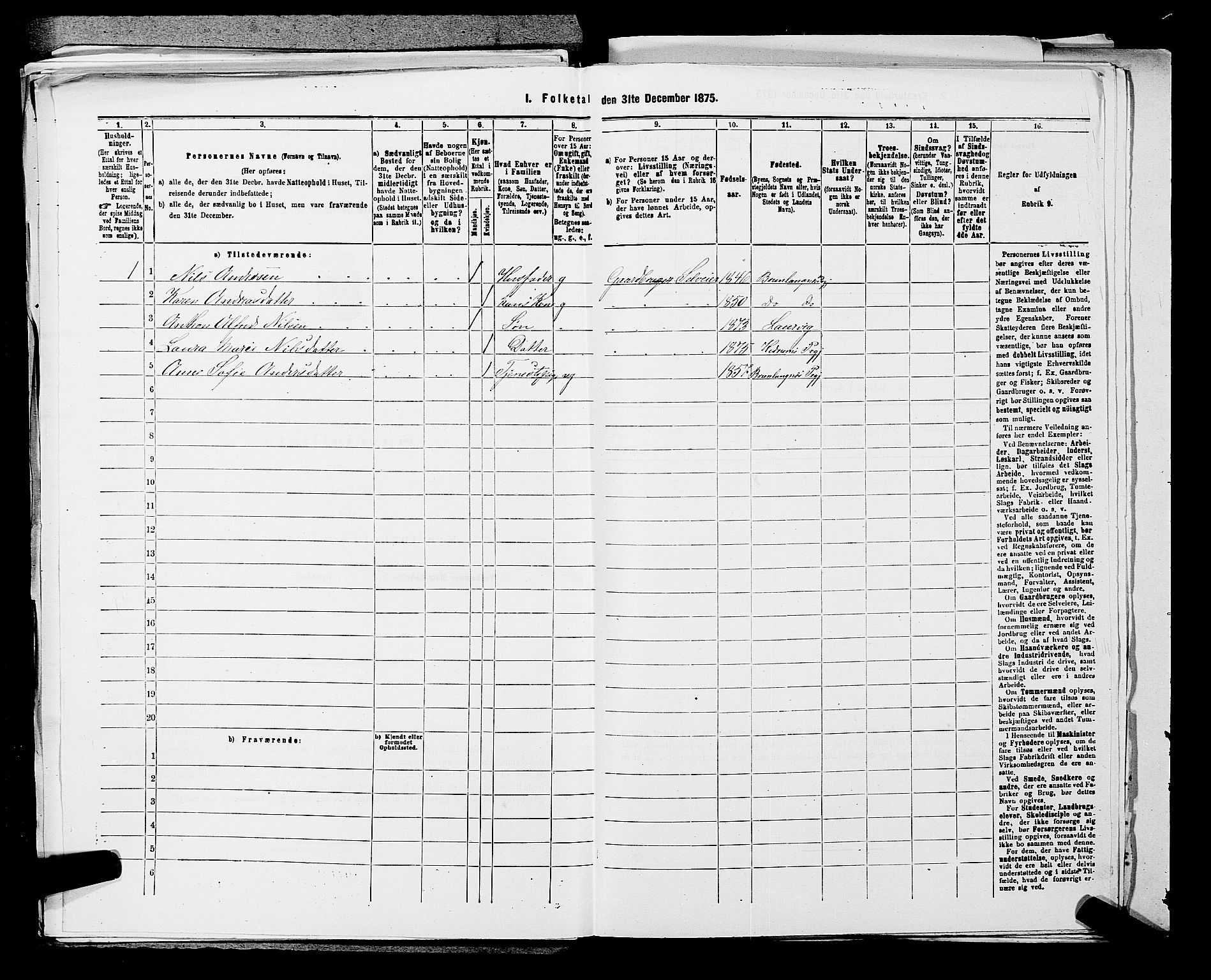 SAKO, 1875 census for 0727P Hedrum, 1875, p. 478