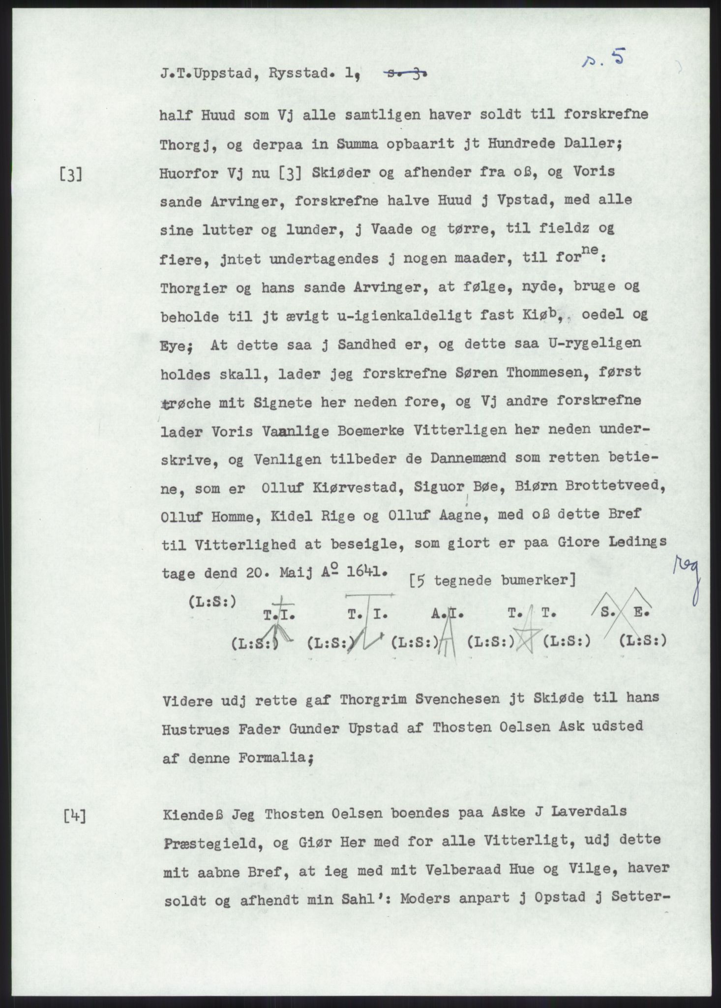 Samlinger til kildeutgivelse, Diplomavskriftsamlingen, AV/RA-EA-4053/H/Ha, p. 256