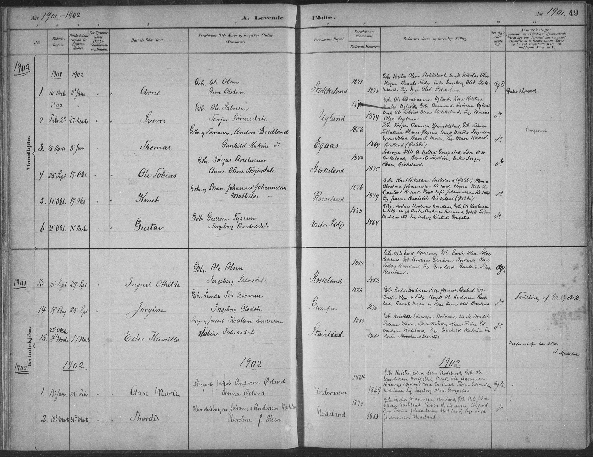 Søgne sokneprestkontor, SAK/1111-0037/F/Fa/Faa/L0003: Parish register (official) no. A 3, 1883-1910, p. 49
