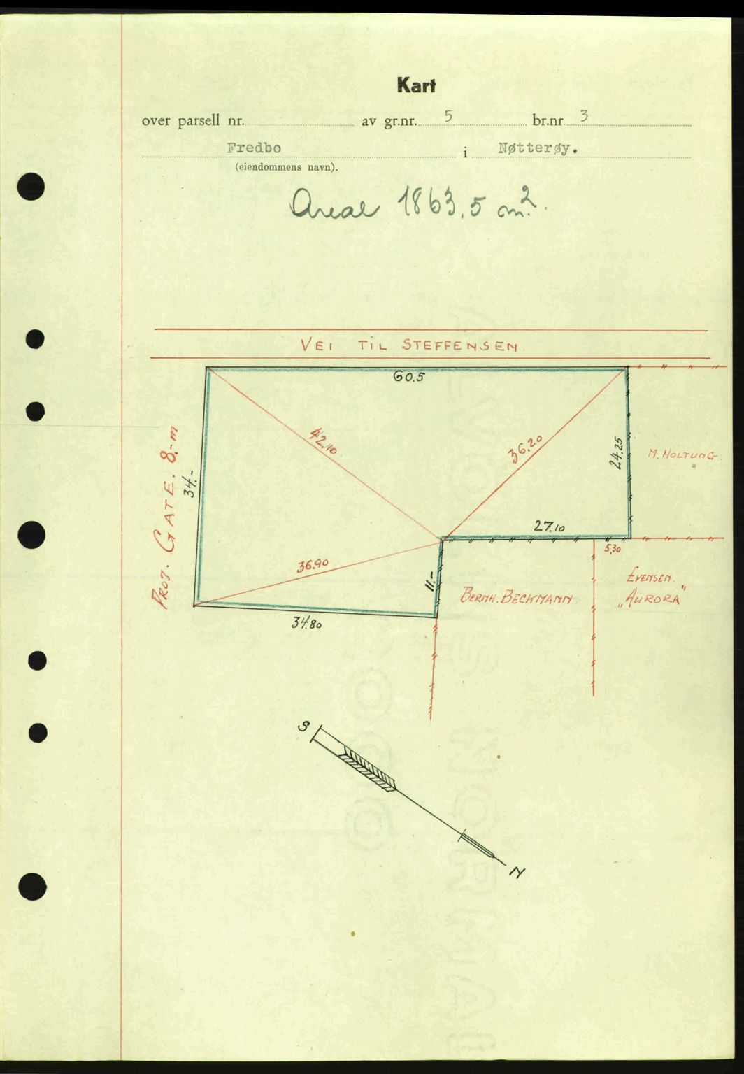 Tønsberg sorenskriveri, AV/SAKO-A-130/G/Ga/Gaa/L0013: Mortgage book no. A13, 1943-1943, Diary no: : 970/1943