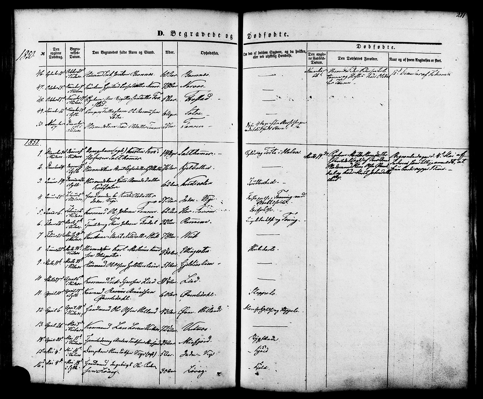 Ministerialprotokoller, klokkerbøker og fødselsregistre - Møre og Romsdal, SAT/A-1454/539/L0529: Parish register (official) no. 539A02, 1848-1872, p. 271