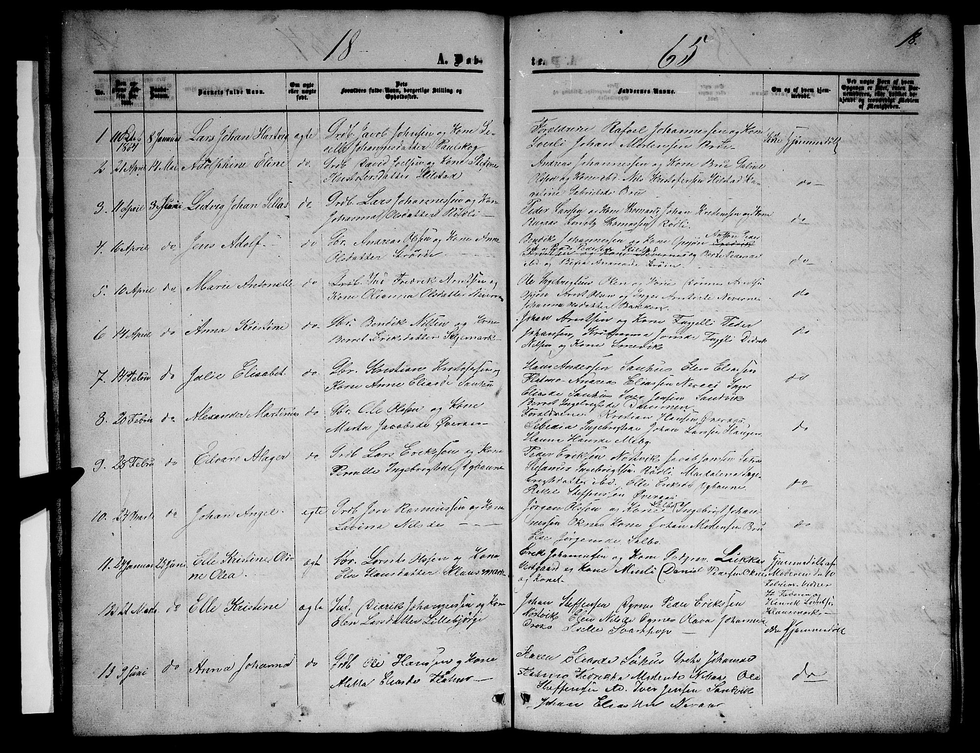 Ministerialprotokoller, klokkerbøker og fødselsregistre - Nordland, SAT/A-1459/814/L0229: Parish register (copy) no. 814C02, 1859-1883, p. 18