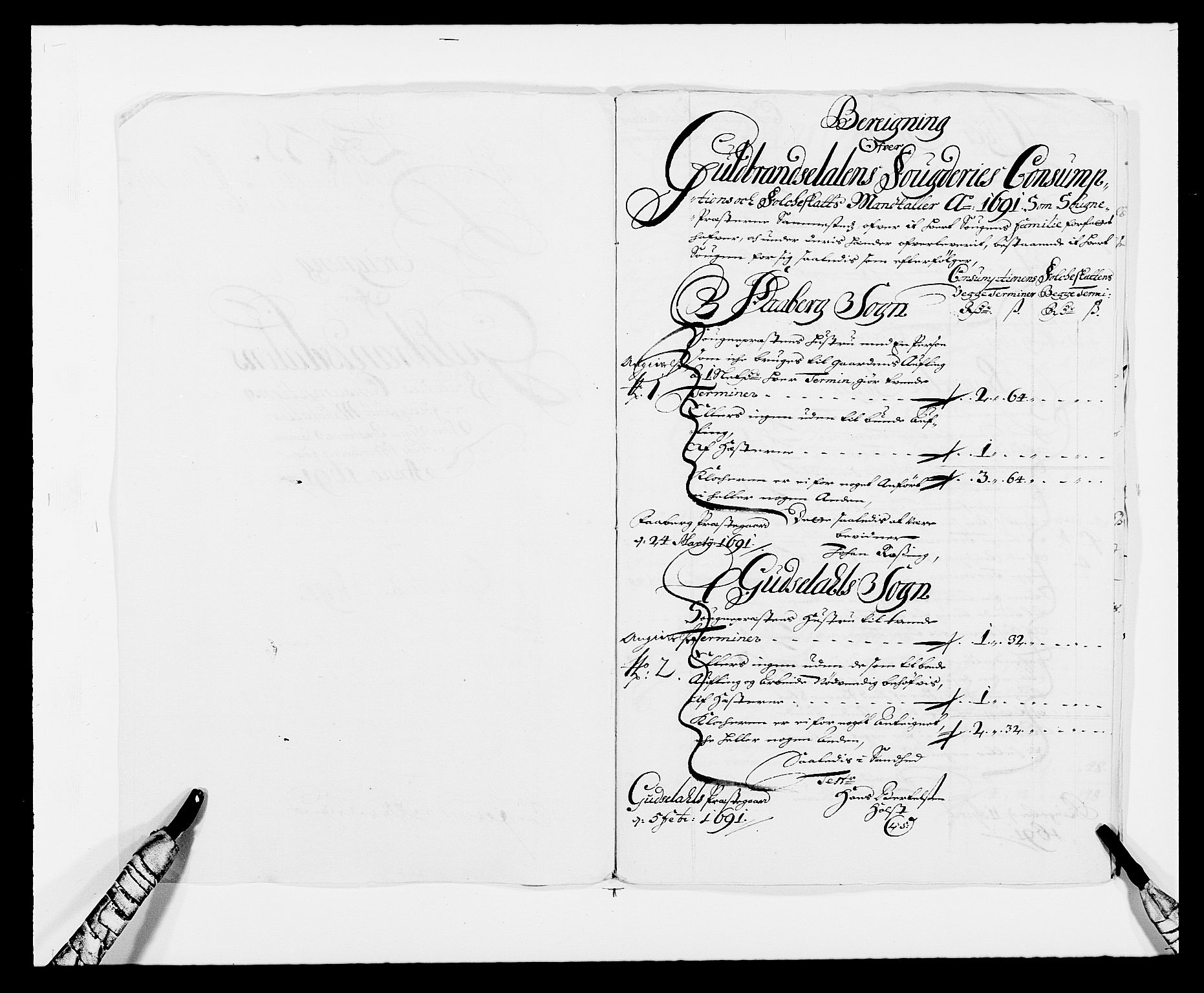 Rentekammeret inntil 1814, Reviderte regnskaper, Fogderegnskap, RA/EA-4092/R17/L1165: Fogderegnskap Gudbrandsdal, 1690-1692, p. 334