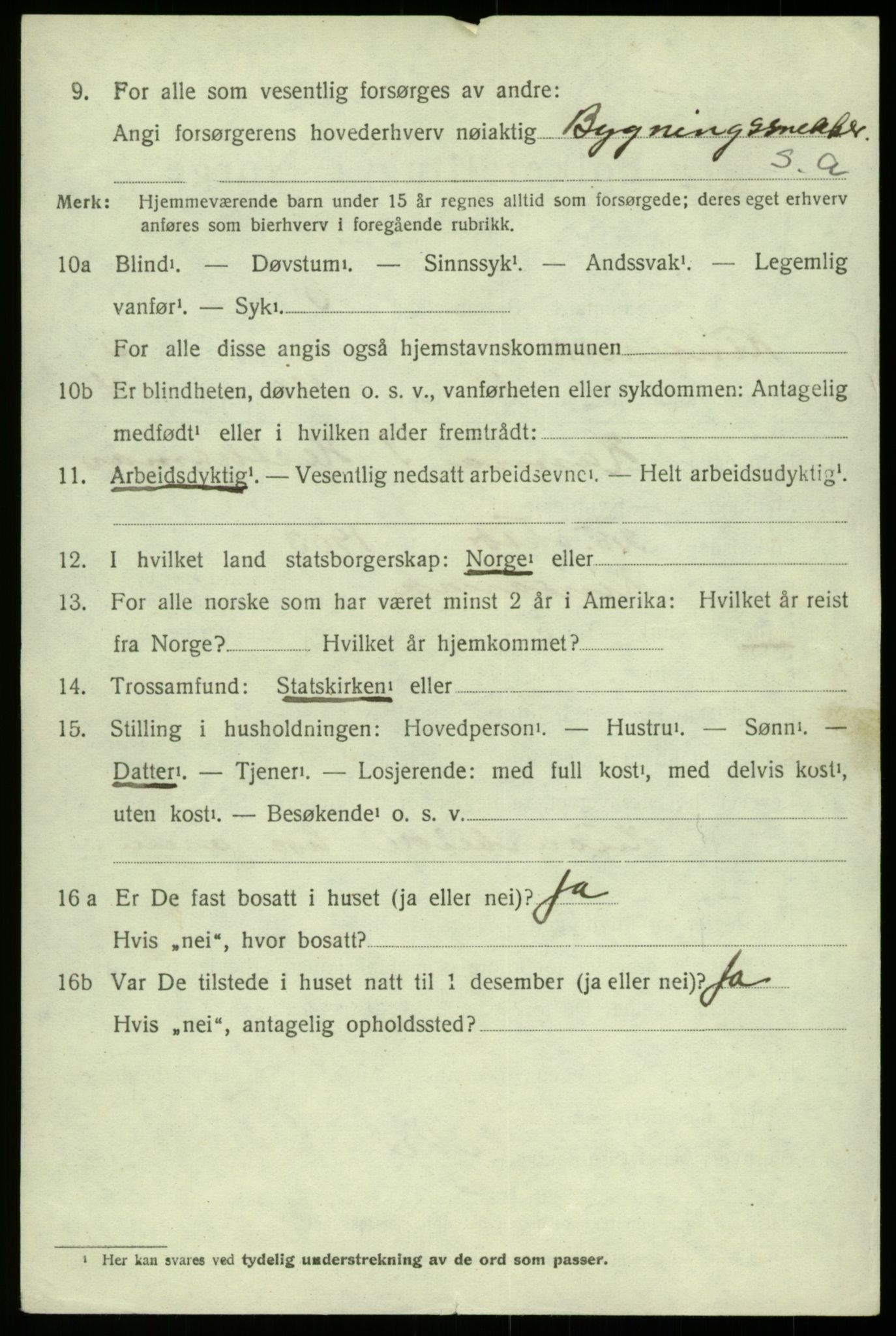 SAB, 1920 census for Kinsarvik, 1920, p. 1795