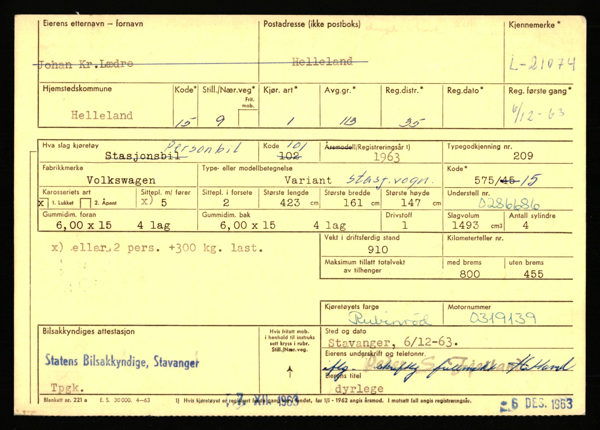 Stavanger trafikkstasjon, AV/SAST-A-101942/0/F/L0037: L-20500 - L-21499, 1930-1971, p. 1663